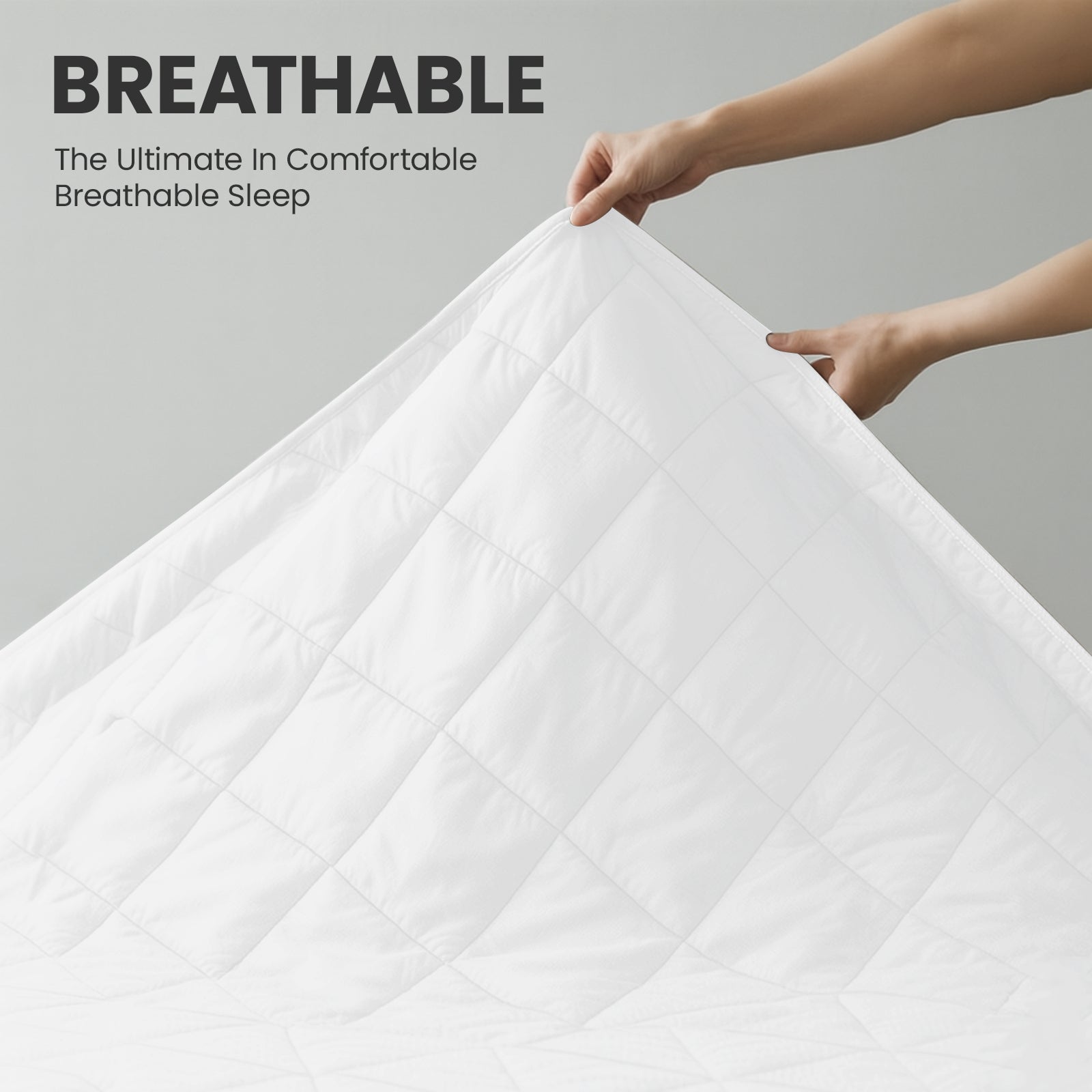 Waterproof Quilted Mattress Protector with Deep Pocket and Elastic Fit