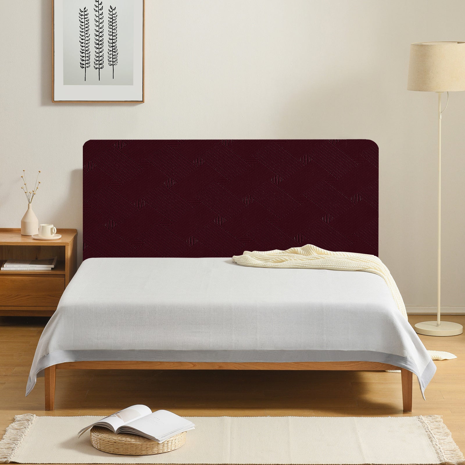 Ystyle 150cm Bed Headboard Cover, Elasticized Double/Single Bed Headboard Cover, Washable Double Bed Headboard Slipcover, Universal Dust-Proof Headboard Cover