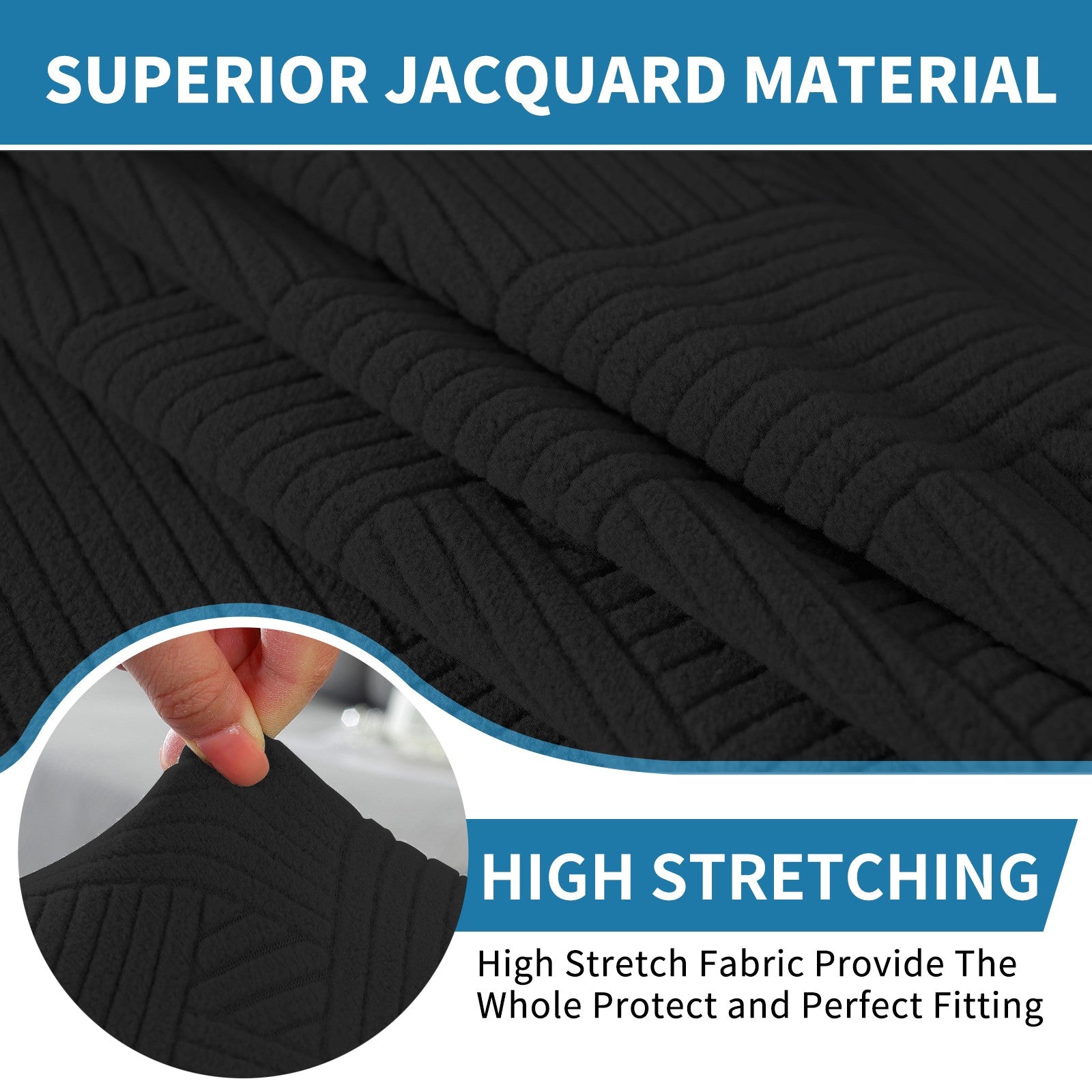 YSTYLE Lot de 4 Housses de Chaise Douces et Extensibles Avec Dossier Taille Universelle