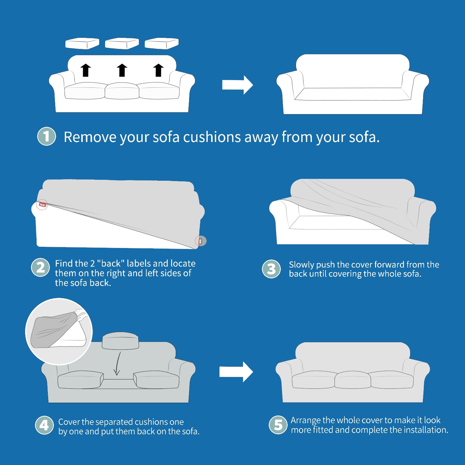 Ystyle Sofa Cover Non-slip Couch Cover Furniture Protector for Pets