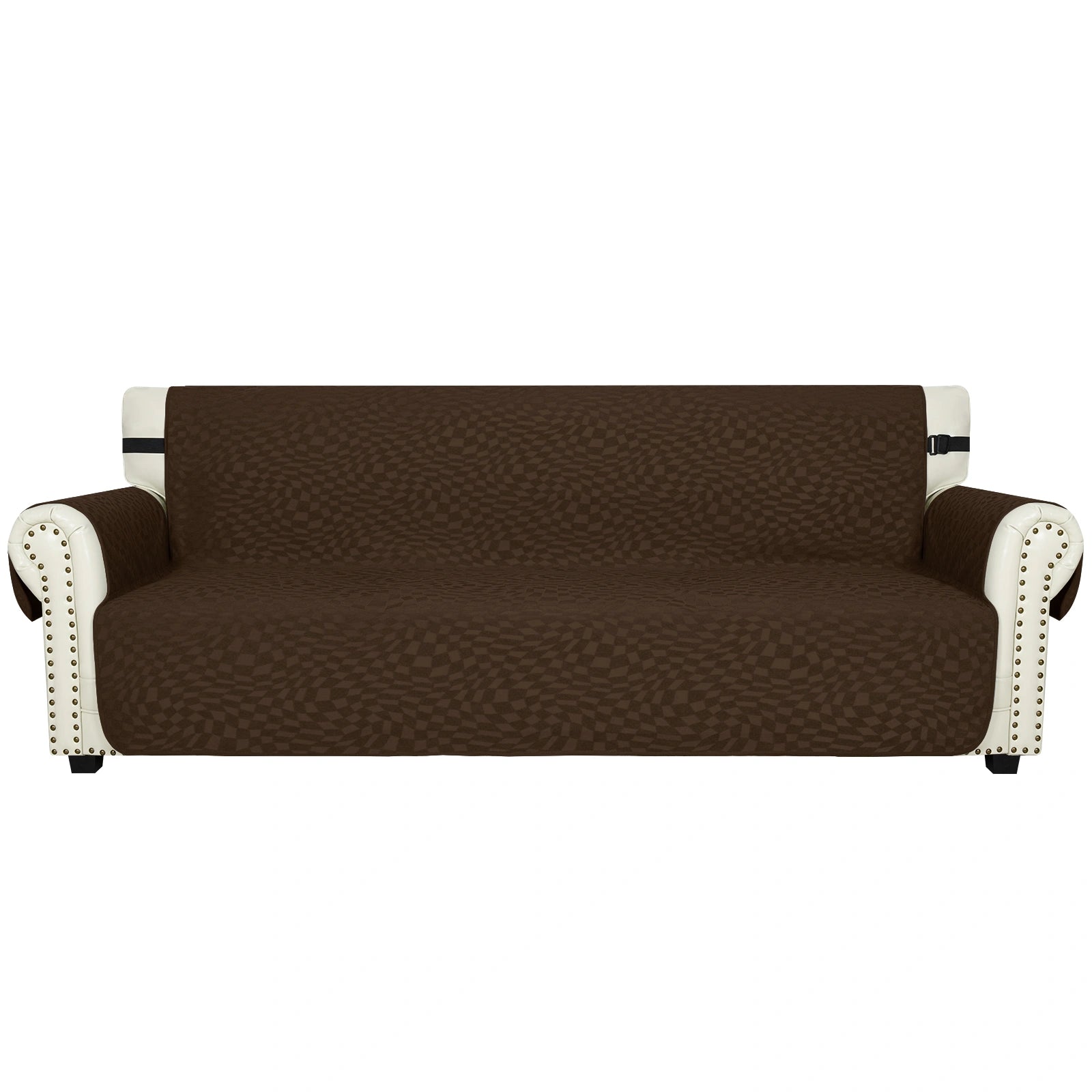 YSTYLE 4 Asientos Sofá Cubierta Impermeable – Resistente a los Arañazos de Gatos, Antideslizante con brazos, Protector de Muebles Modernos - Plaid Jacquard