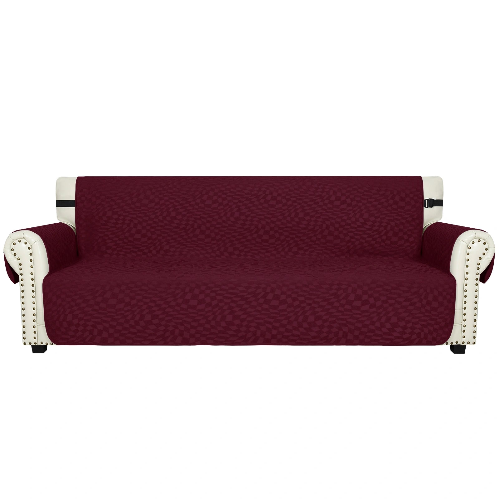 YSTYLE 4 Asientos Sofá Cubierta Impermeable – Resistente a los Arañazos de Gatos, Antideslizante con brazos, Protector de Muebles Modernos - Plaid Jacquard