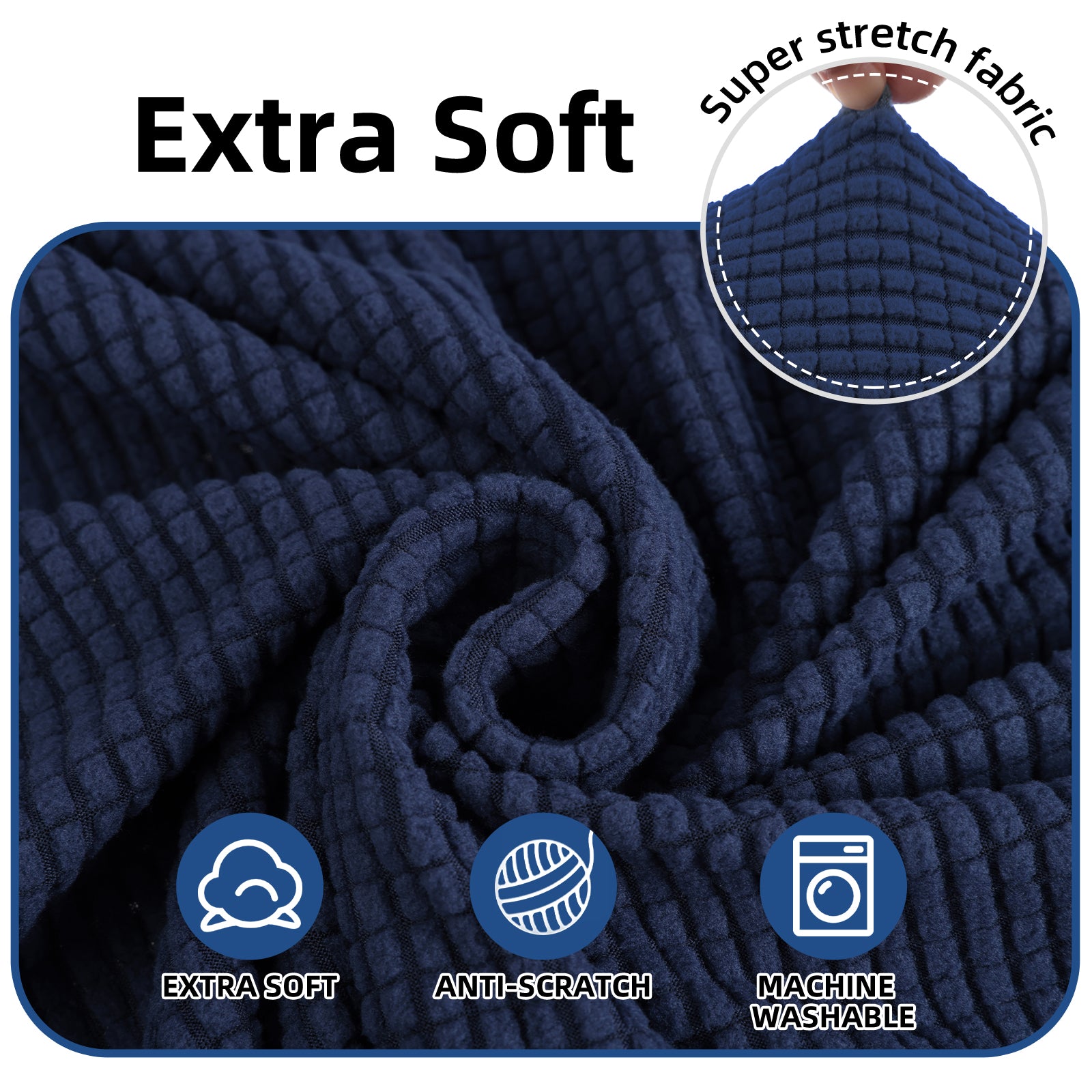 YSTYLE Cubierta de Sofá para 3 Personas – Elástica, Antideslizante y Amigable con Mascotas, Resistente a los Rayones, Lavable-Red 