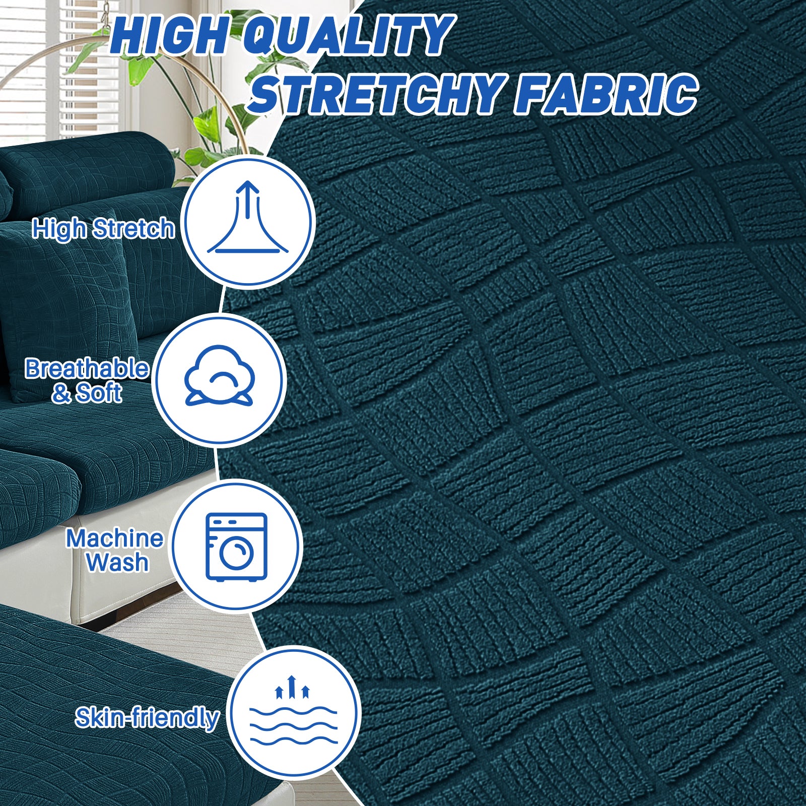 Copertura impermeabile e stretch per sedile del divano 2 posti Geometrica | YSTYLE