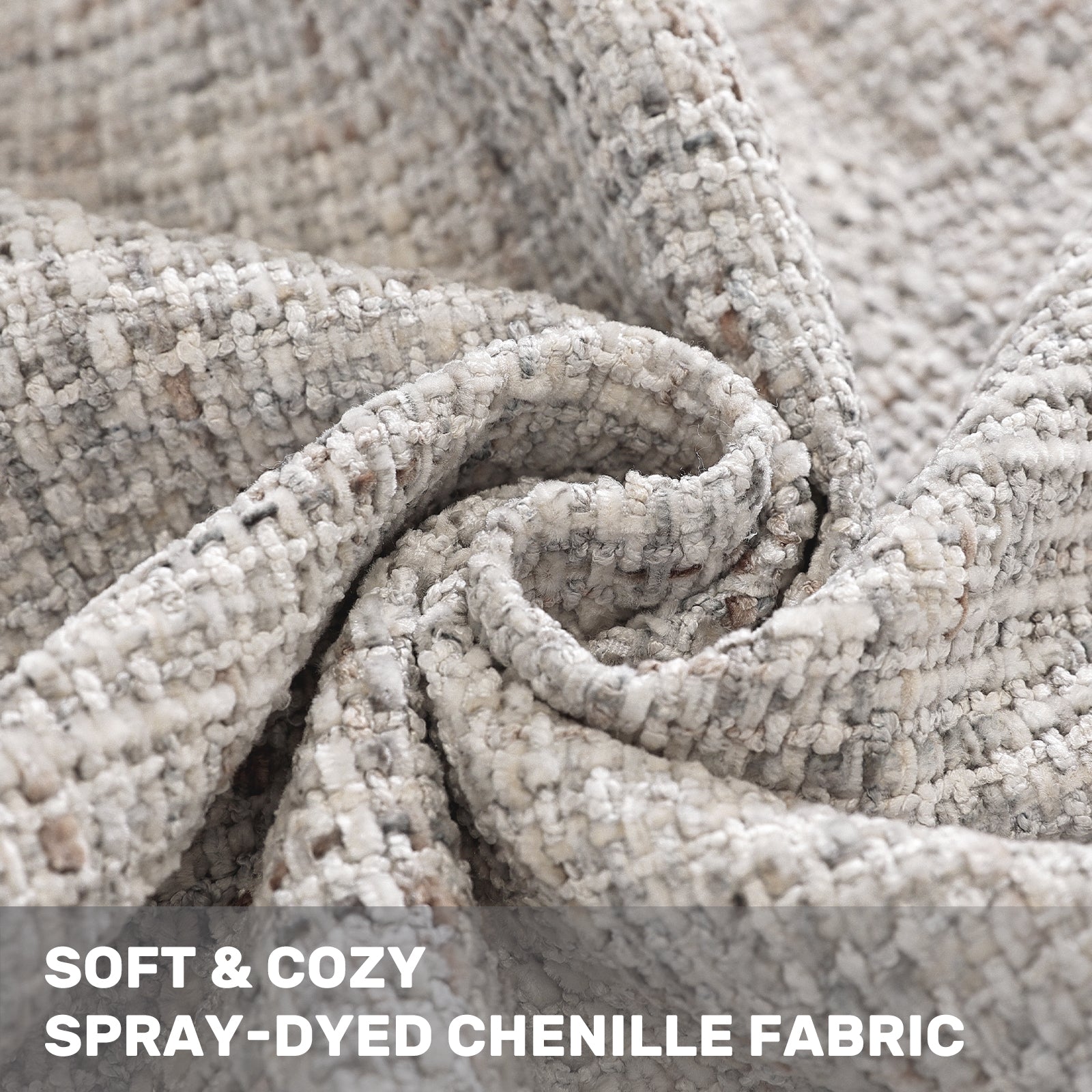 Ystyle Chenille Sofa Cushion Covers 60 x 60 cm, 2 Pieces, Soft Durable Cushion Cover, Sofa Cushion Cover with Corazón Shape, Elegant Decorative Pillowcase Living Room