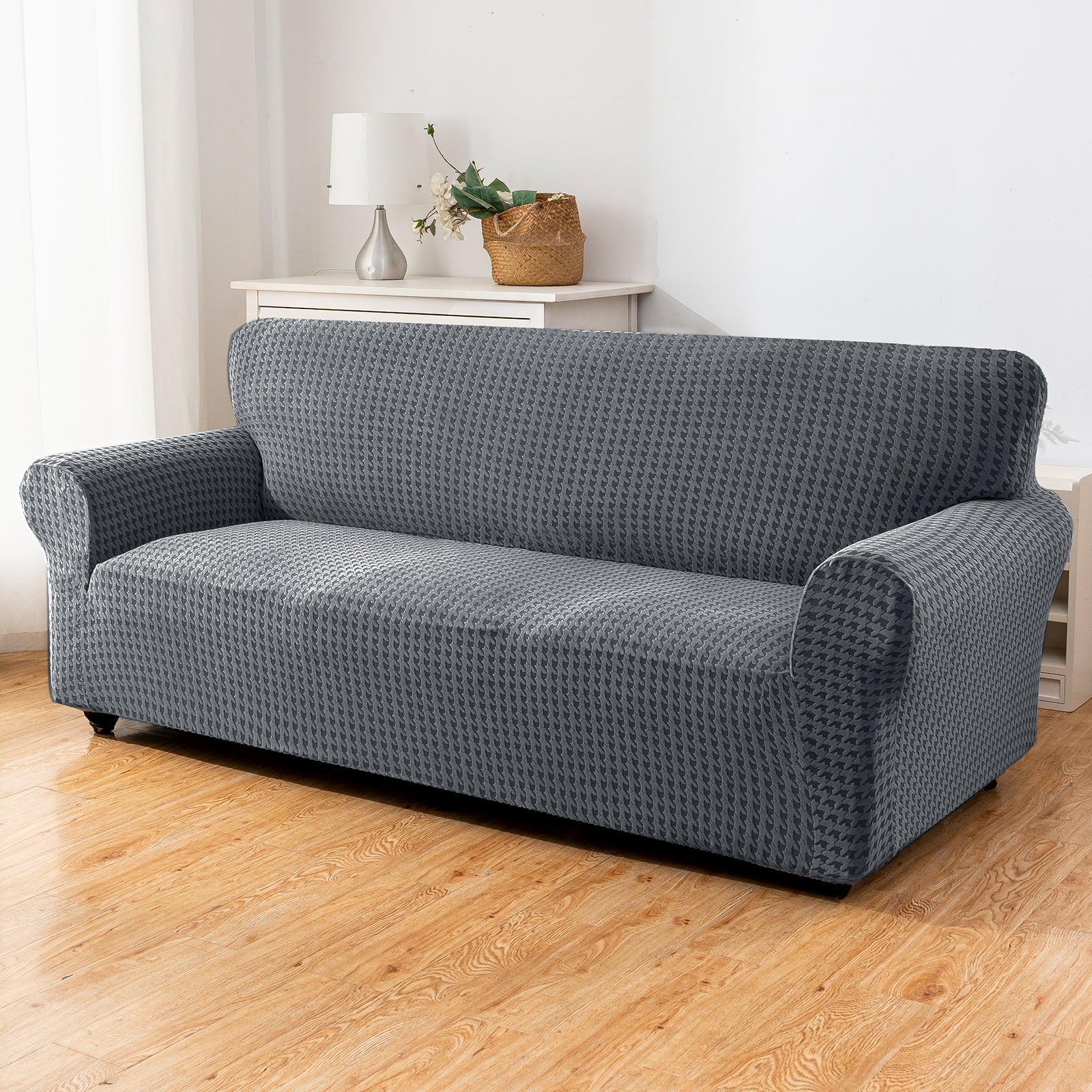 Ystyle 4-Seat Sofa Cover with Armrests, Elastic Universal Seat Cover, Anti-Scratch Universal Sofa Cover, Anti-Slip Washable Sofa Protector, Stain-Resistant