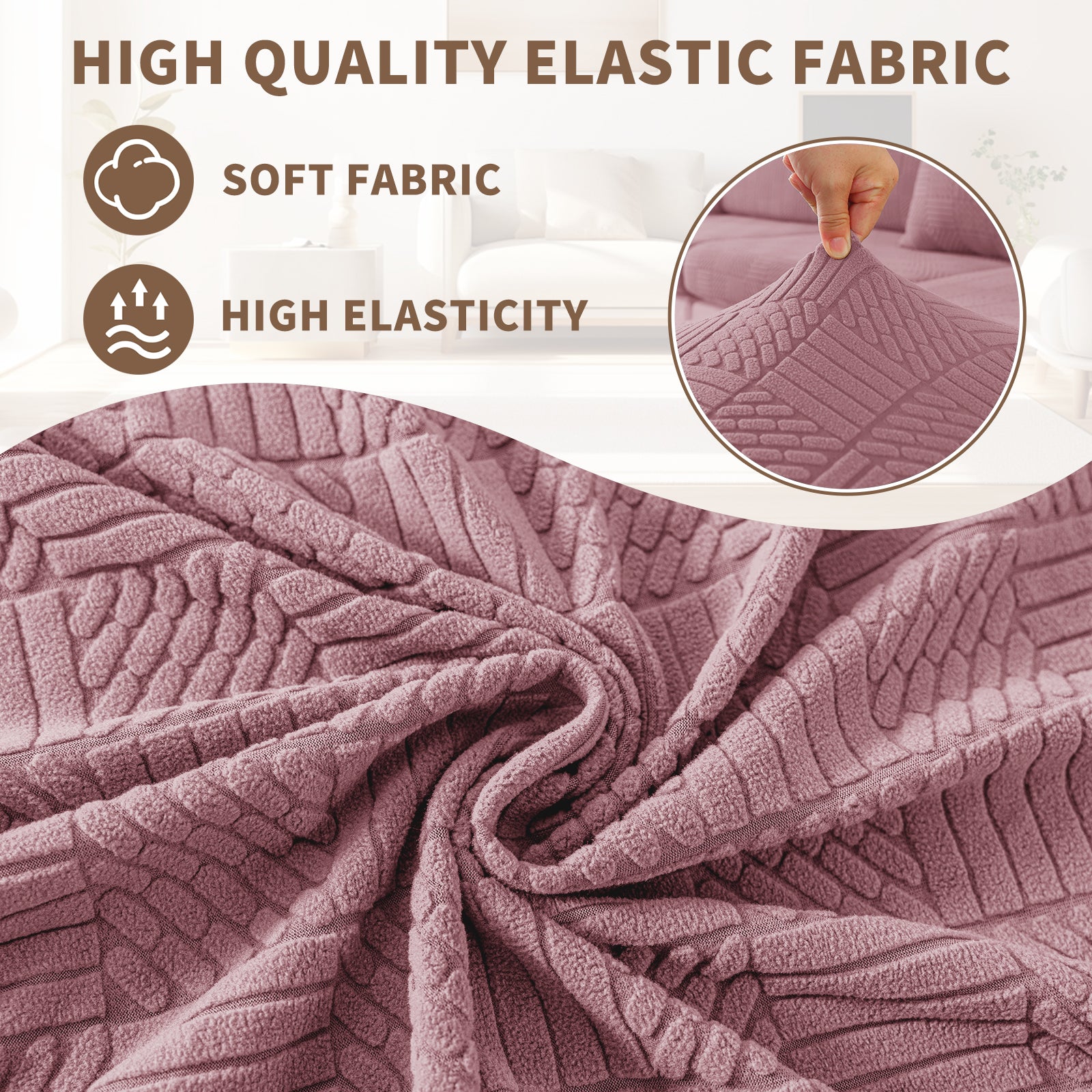 YSTYLE Copertura per sedile divano elasticizzata grande 1 posto motivo geometrico