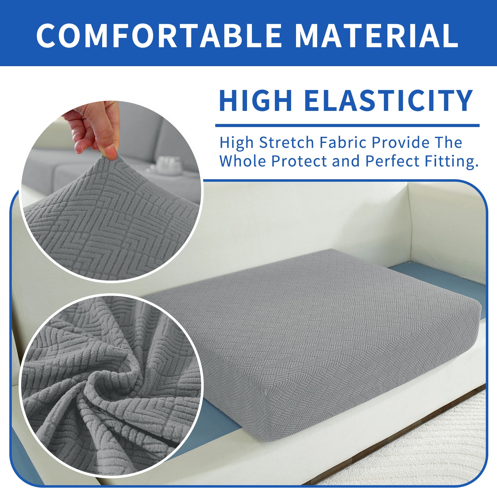 YSTYLE 3 Pieces Stretch Sofa Seat Cover 1 Seater Anti Slip-YSTYLE