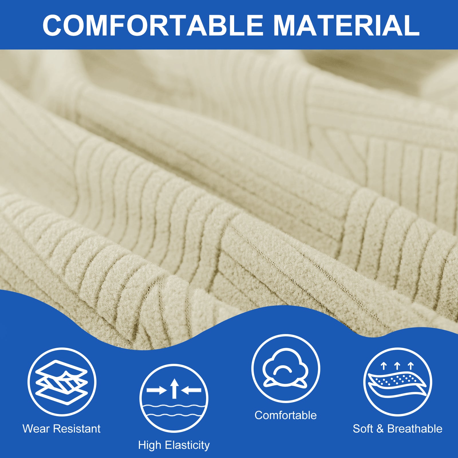 Ystyle 150cm Bed Headboard Cover, Elasticized Double/Single Bed Headboard Cover, Washable Double Bed Headboard Slipcover, Universal Dust-Proof Headboard Cover