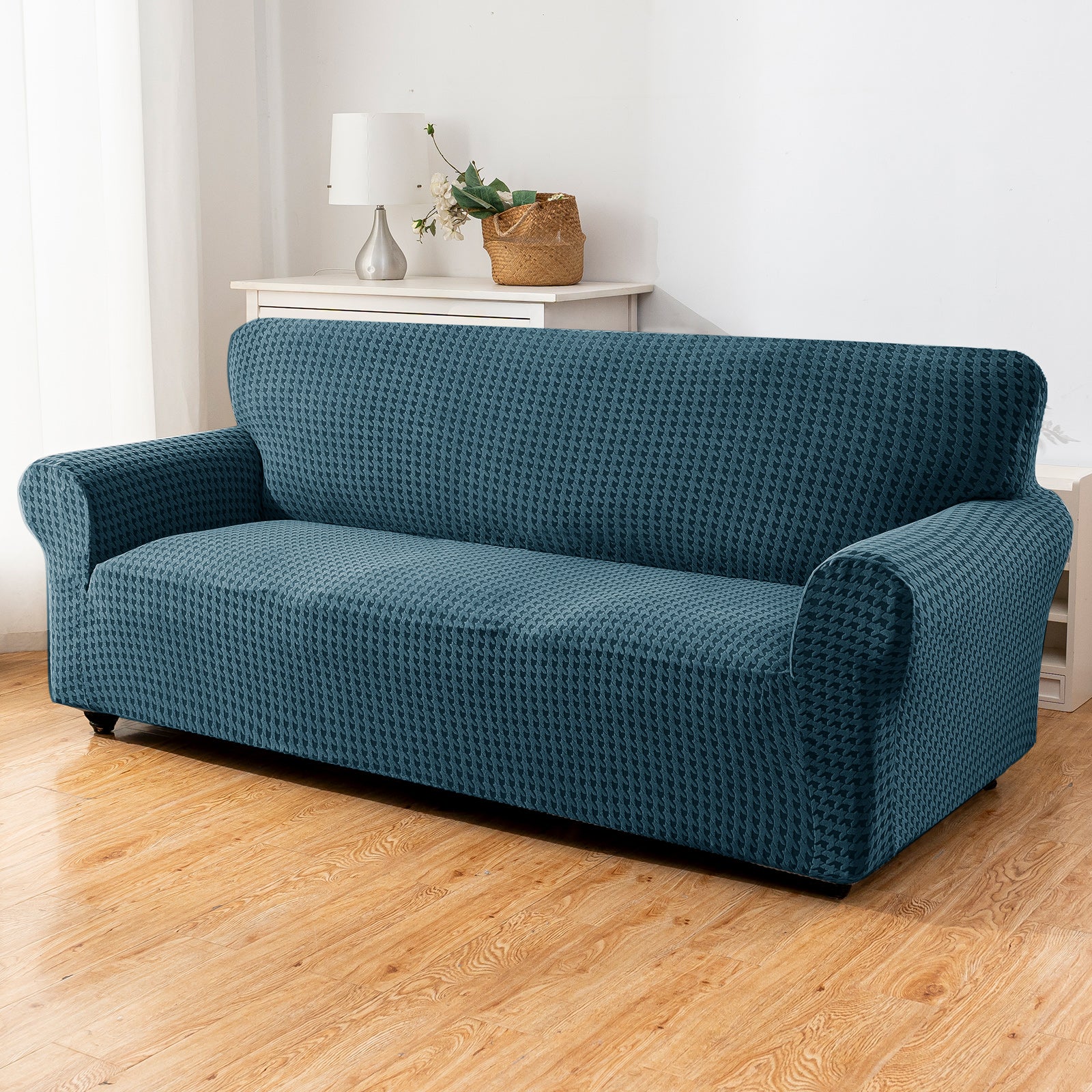 Ystyle 3-Seat Sofa Cover with Armrests, Elastic Universal Seat Cover, Anti-Scratch Universal Sofa Cover, Anti-Slip Washable Sofa Protector, Stain-Resistant