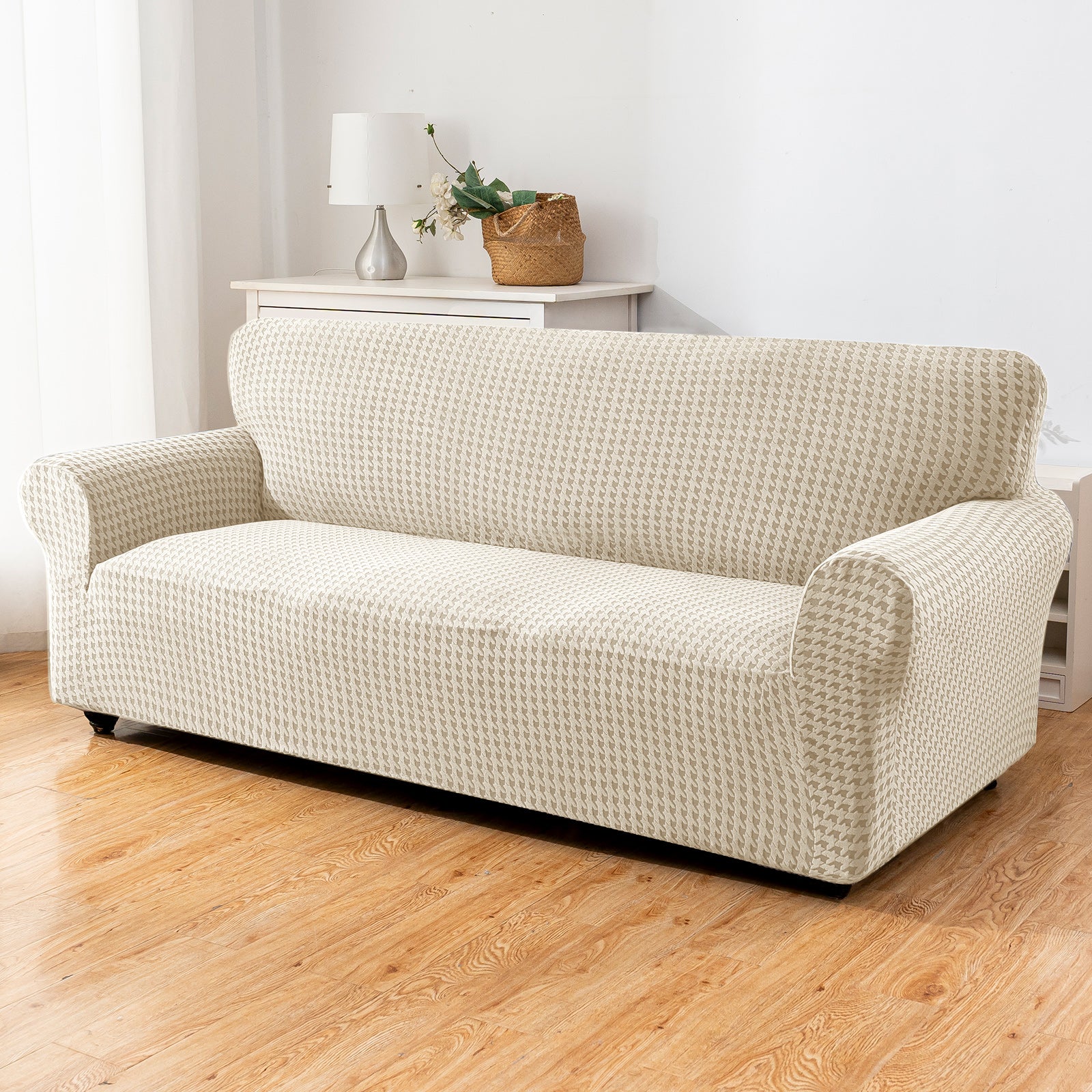 Ystyle 3-Seat Sofa Cover with Armrests, Elastic Universal Seat Cover, Anti-Scratch Universal Sofa Cover, Anti-Slip Washable Sofa Protector, Stain-Resistant