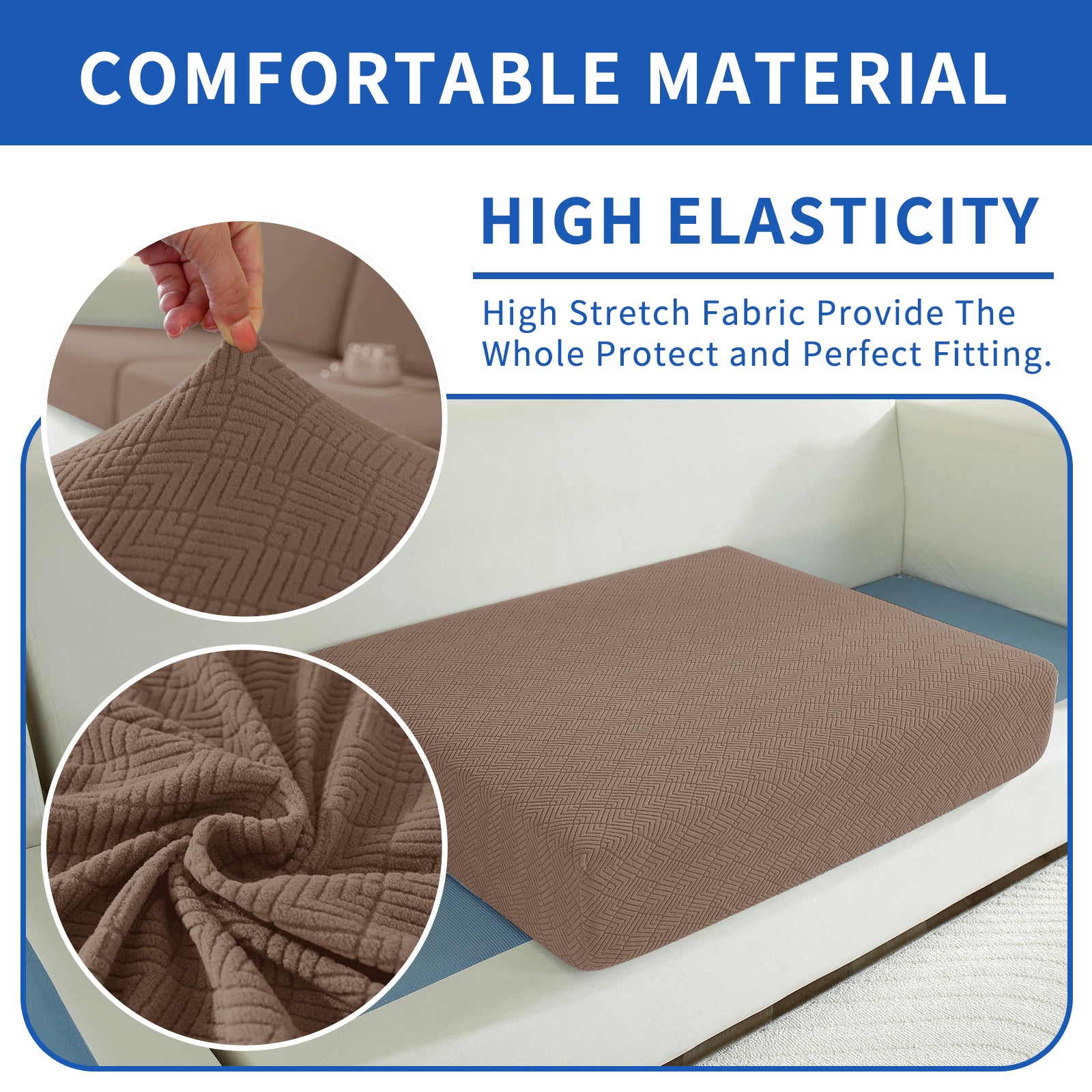 YSTYLE 3 pezzi Copertura elastica per sedile del divano 1 posto Antiscivolo