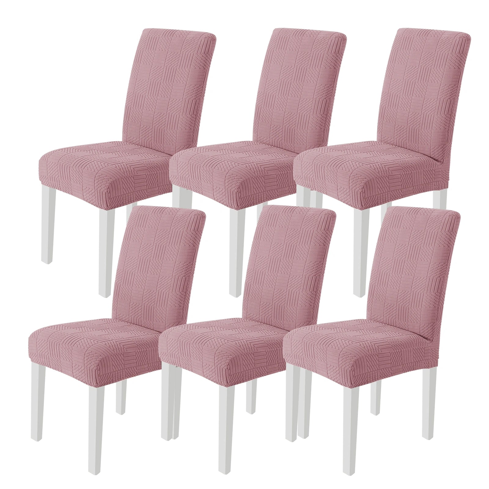 YSTYLE Couvertures de chaises universelles 6 pièces, ajustement extensible, résistantes aux rayures, tissu doux - cinq lignes. 