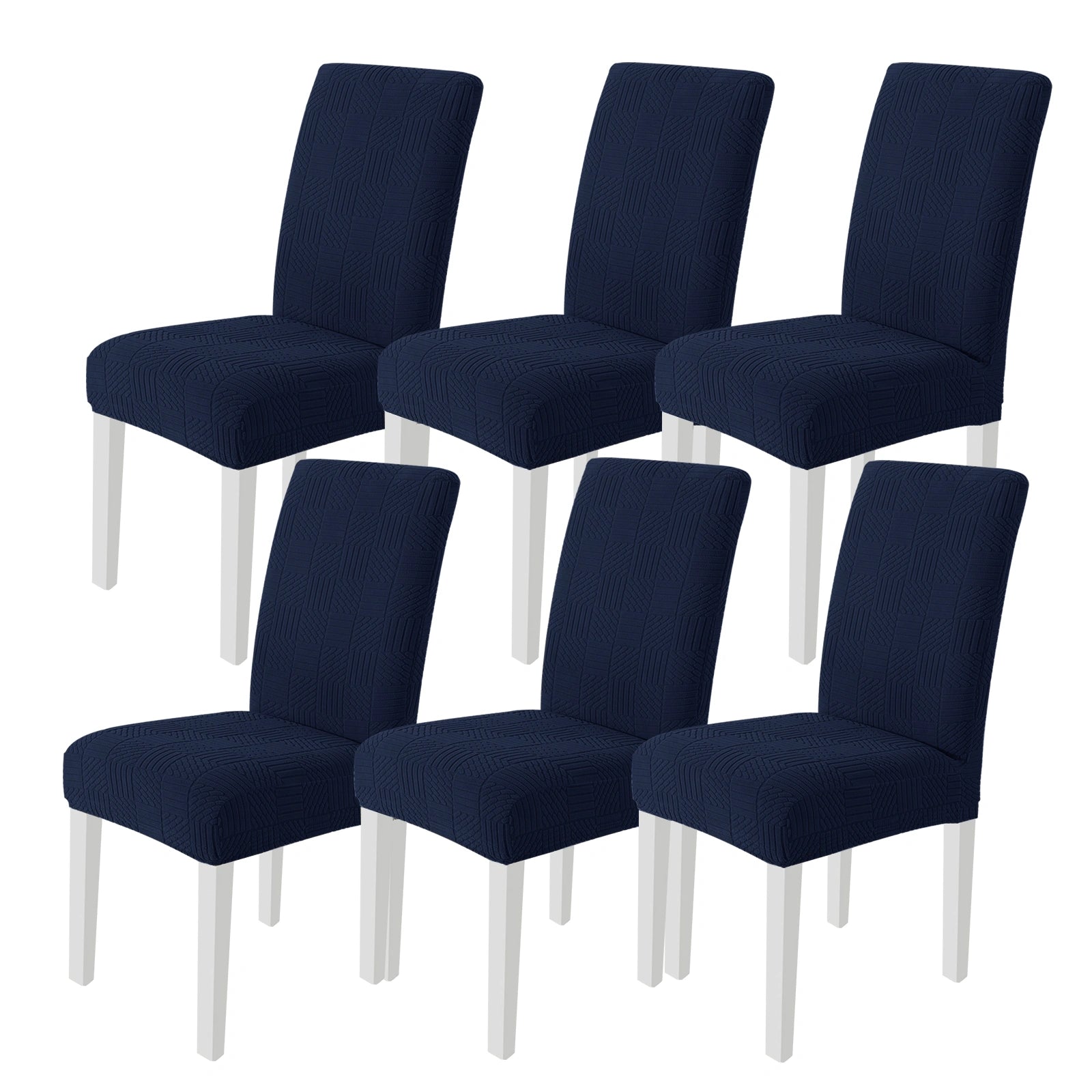 YSTYLE Couvertures de chaises universelles 6 pièces, ajustement extensible, résistantes aux rayures, tissu doux - cinq lignes. 