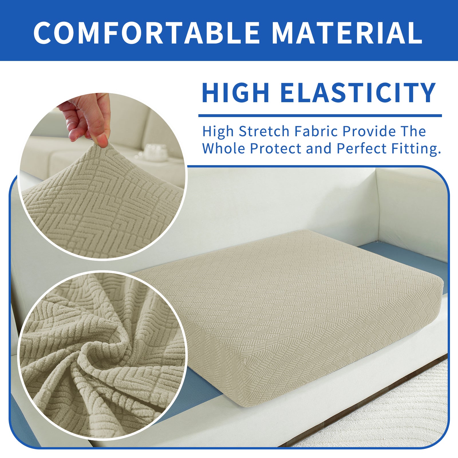 YSTYLE 3 pezzi Copertura elastica per sedile del divano 1 posto Antiscivolo