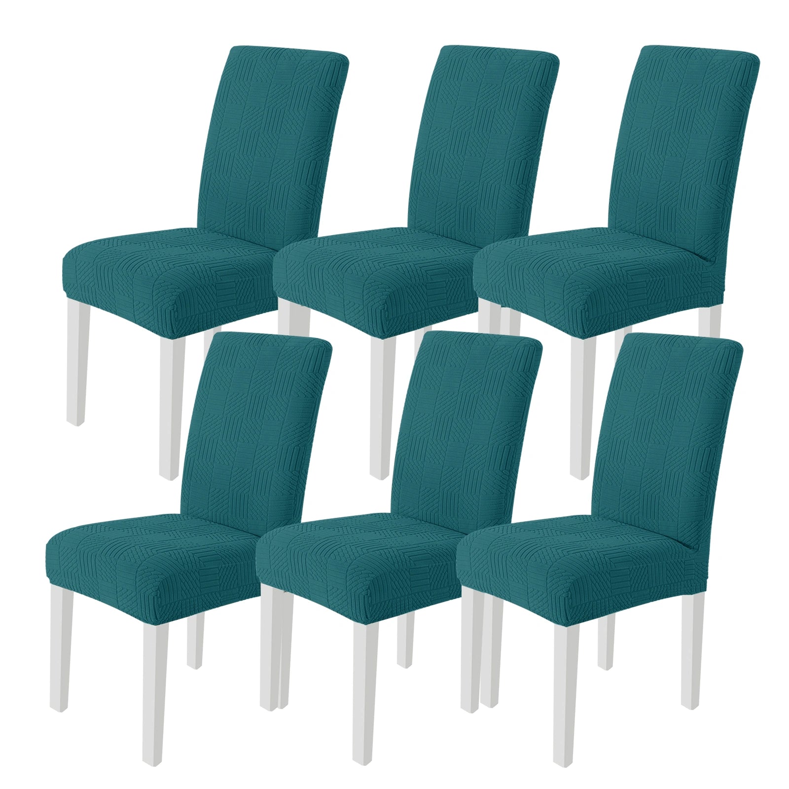 YSTYLE Couvertures de chaises universelles 6 pièces, ajustement extensible, résistantes aux rayures, tissu doux - cinq lignes. 