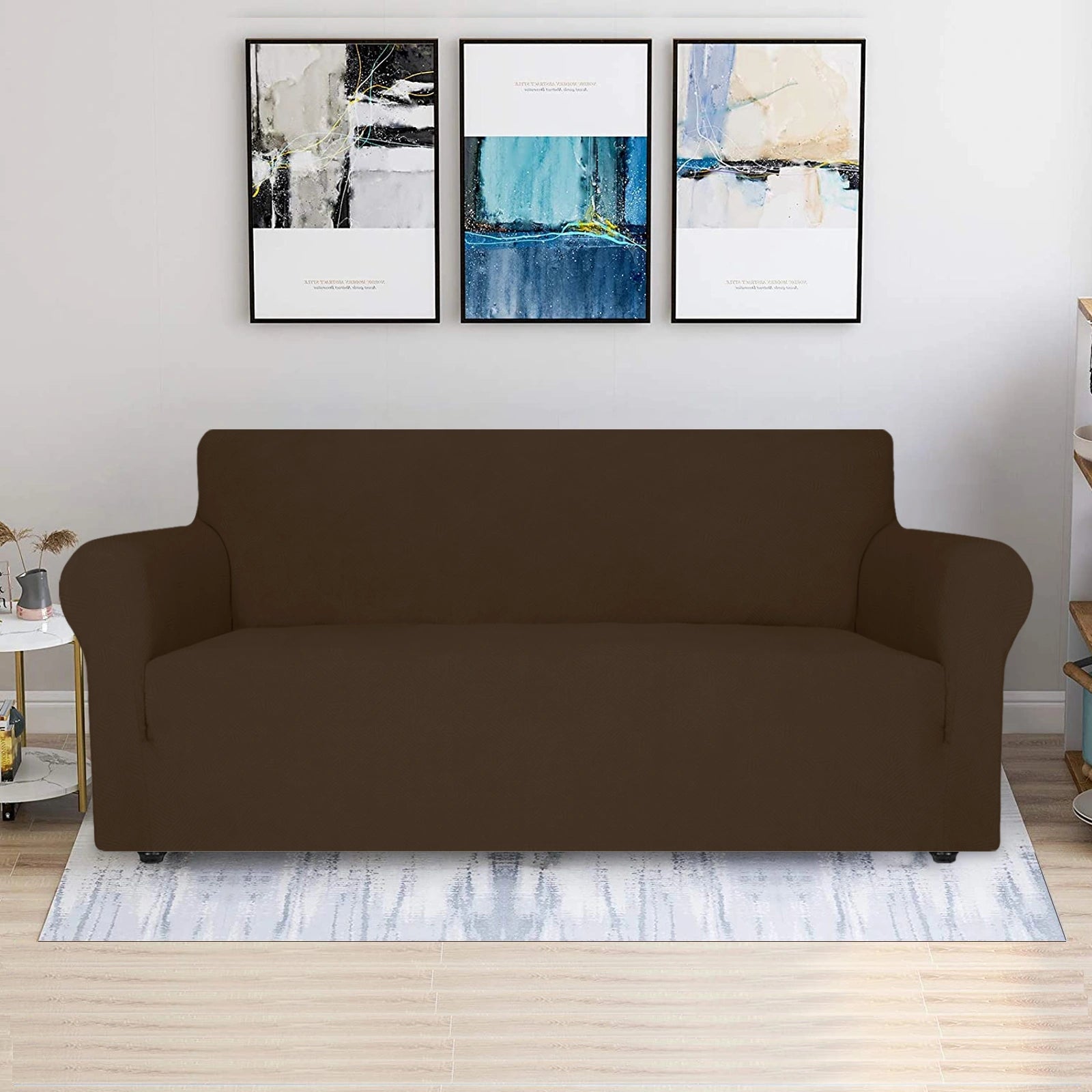 ESTILO 3 Asiento Sofá Capa - Elástica, Antideslizante, Amigable con Mascotas, Lavable, Invernal - Patrón Entrelazado