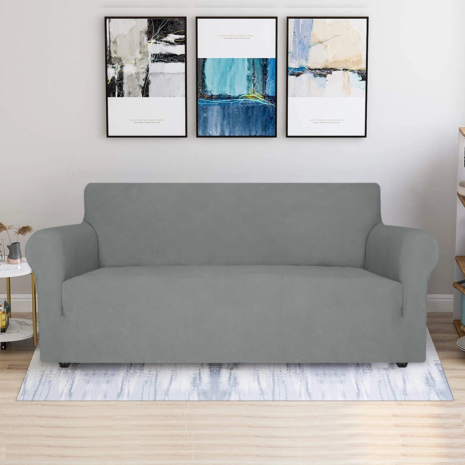 ESTILO 3 Asiento Sofá Capa - Elástica, Antideslizante, Amigable con Mascotas, Lavable, Invernal - Patrón Entrelazado