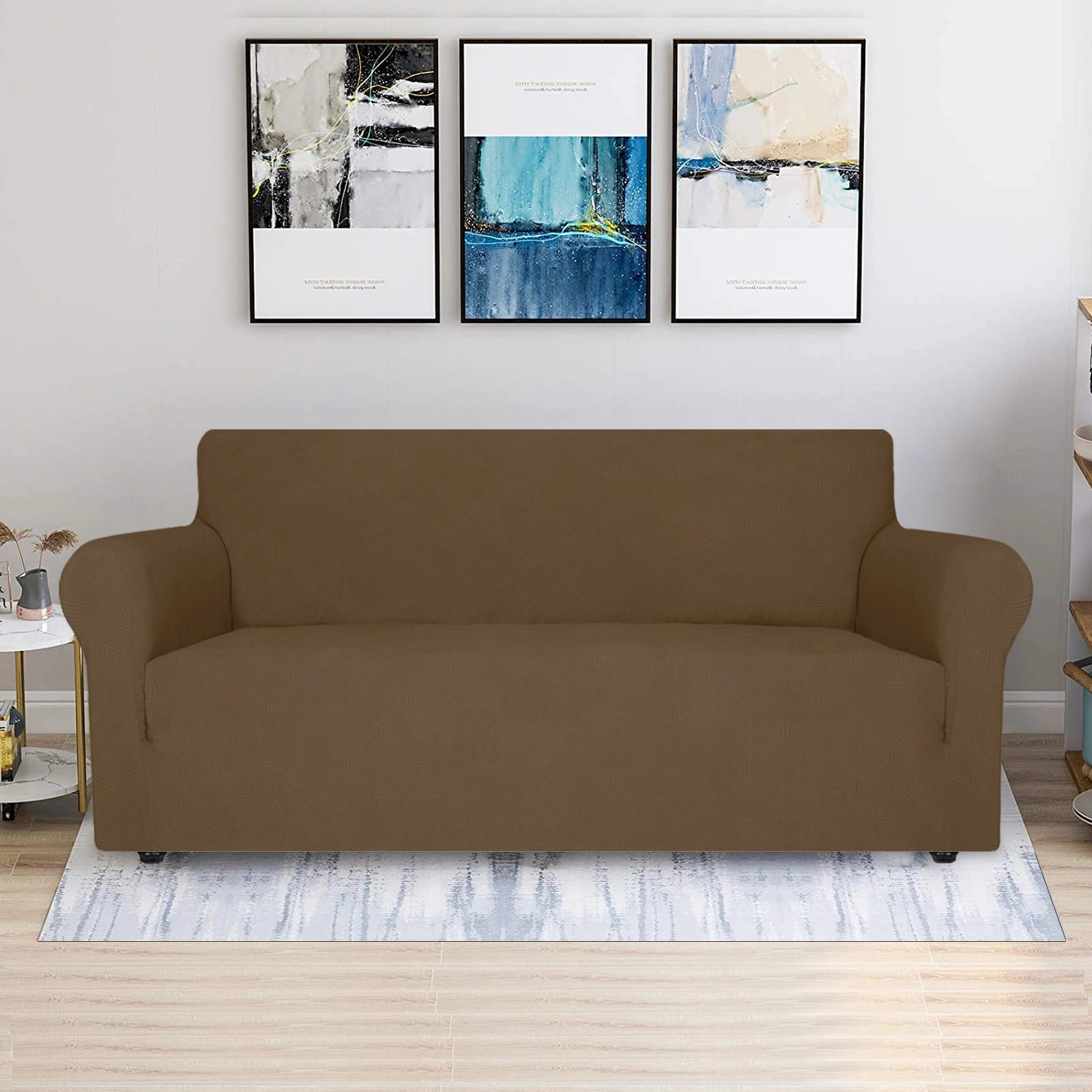 ESTILO 3 Asiento Sofá Capa - Elástica, Antideslizante, Amigable con Mascotas, Lavable, Invernal - Patrón Entrelazado