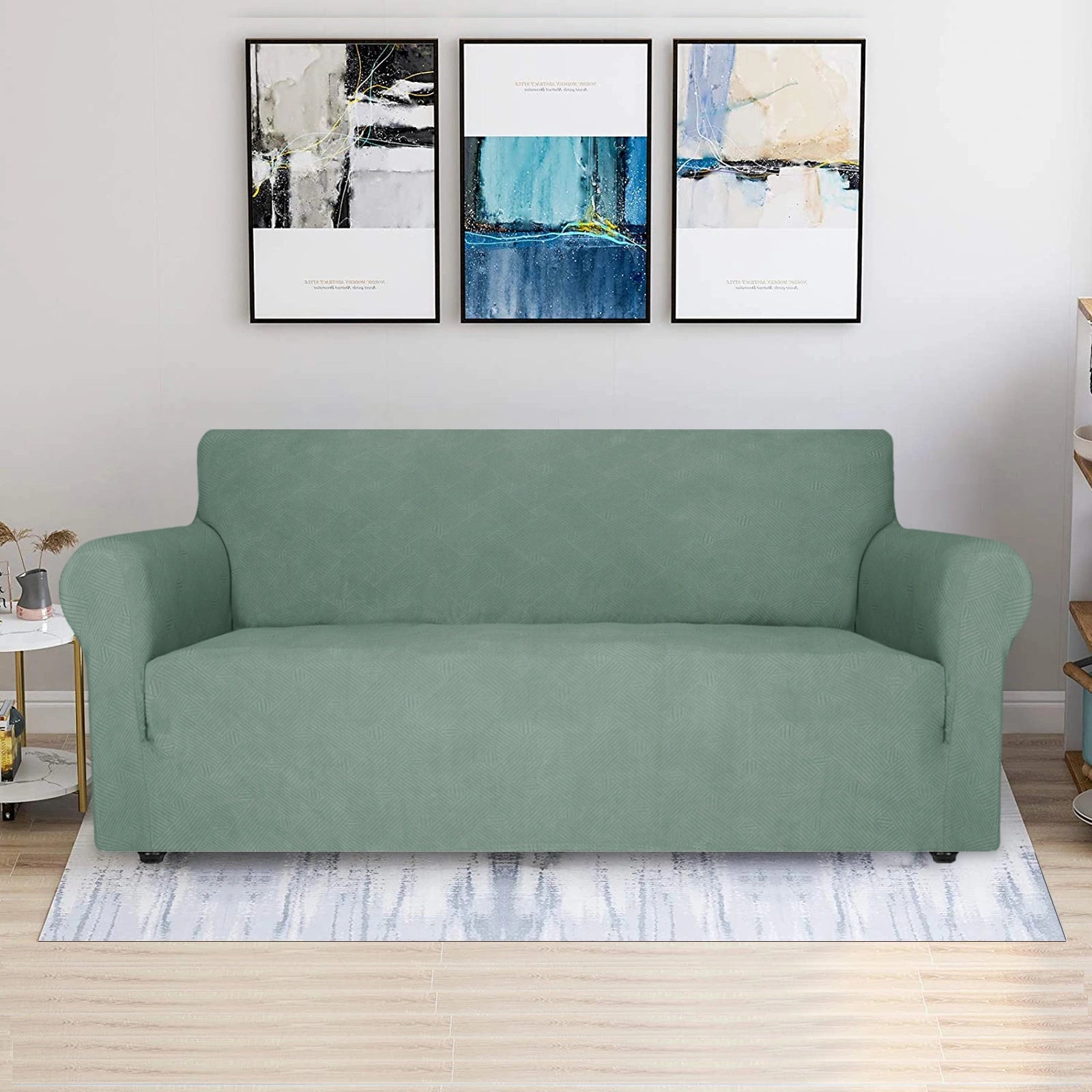 ESTILO 3 Asiento Sofá Capa - Elástica, Antideslizante, Amigable con Mascotas, Lavable, Invernal - Patrón Entrelazado