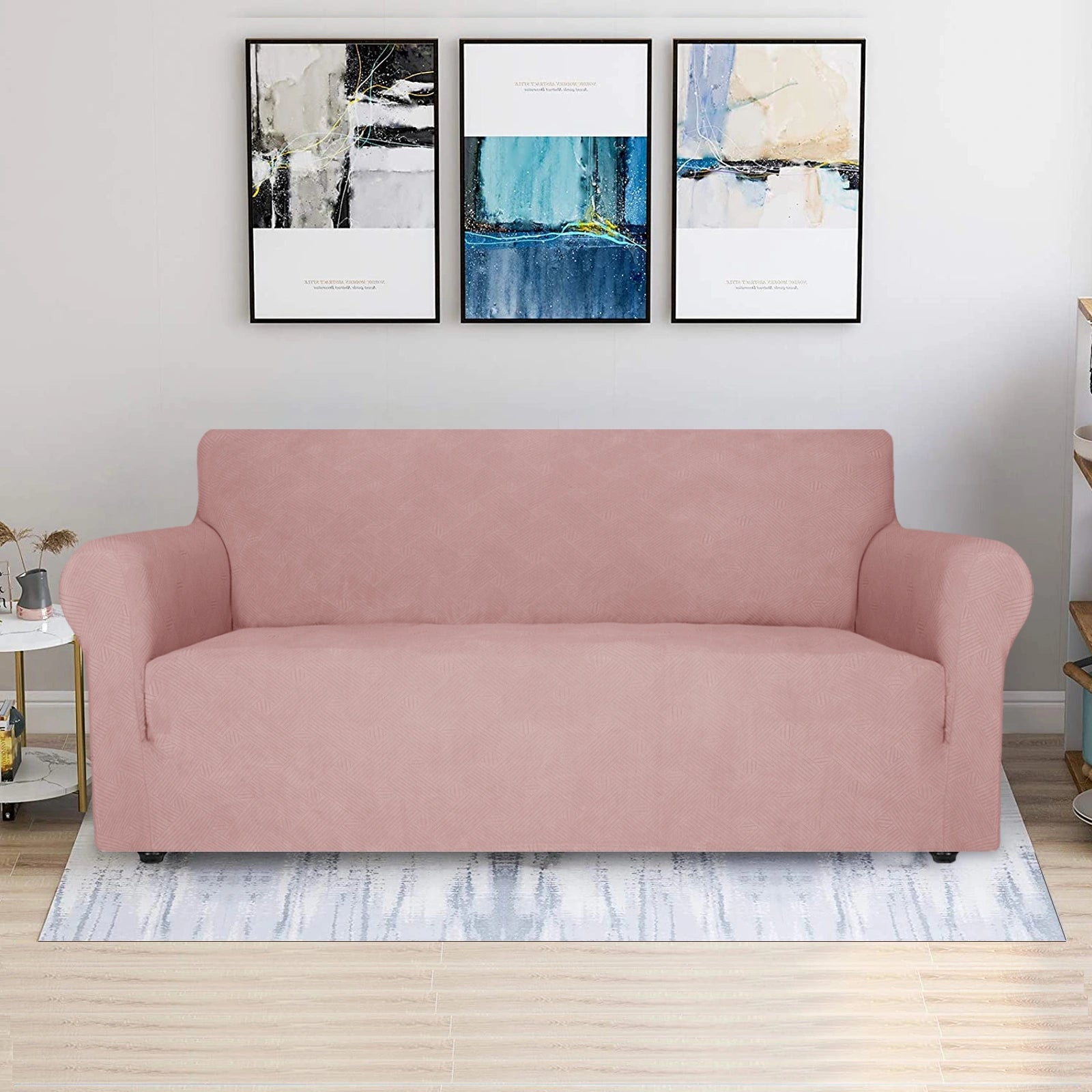 ESTILO 3 Asiento Sofá Capa - Elástica, Antideslizante, Amigable con Mascotas, Lavable, Invernal - Patrón Entrelazado