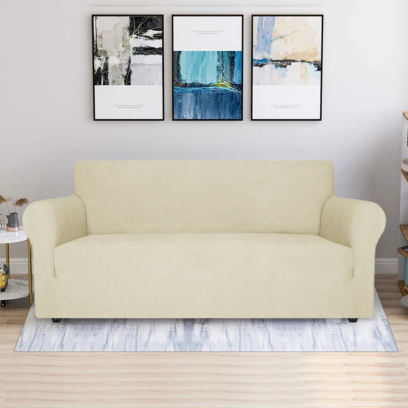 ESTILO 3 Asiento Sofá Capa - Elástica, Antideslizante, Amigable con Mascotas, Lavable, Invernal - Patrón Entrelazado