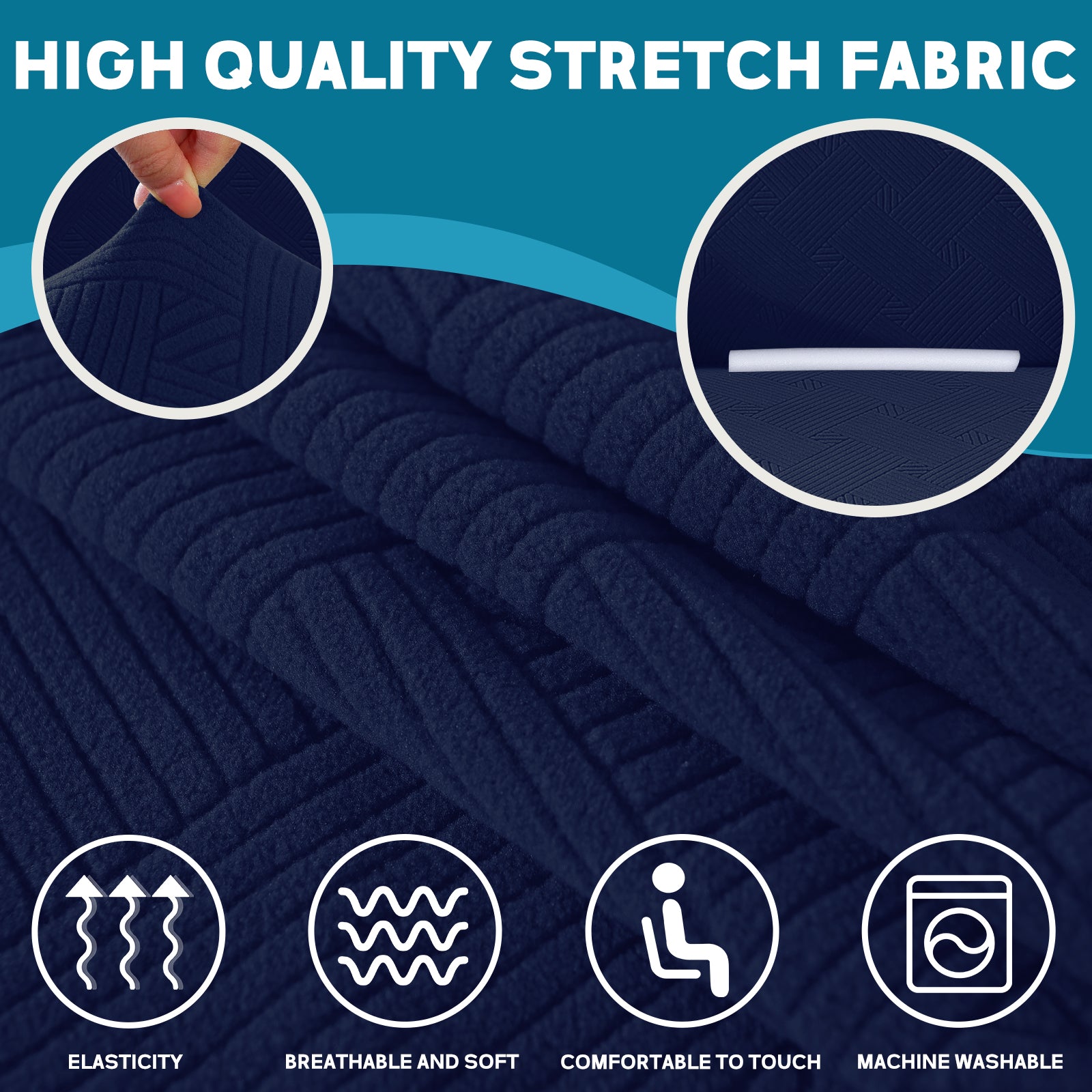 YSTYLE Hoch Stretch 1-Sitzer Sessel Bezug Anti-Rutsch Waschbar