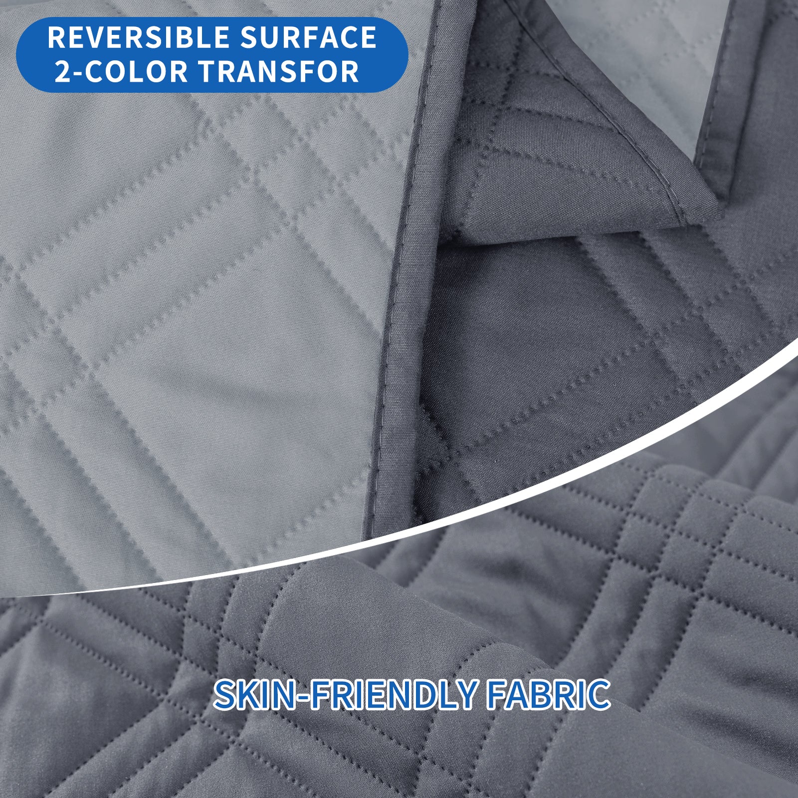 YSTYLE Reversible 4 Seater Corner Sofa Cover Quilted Anti Slip-YSTYLE