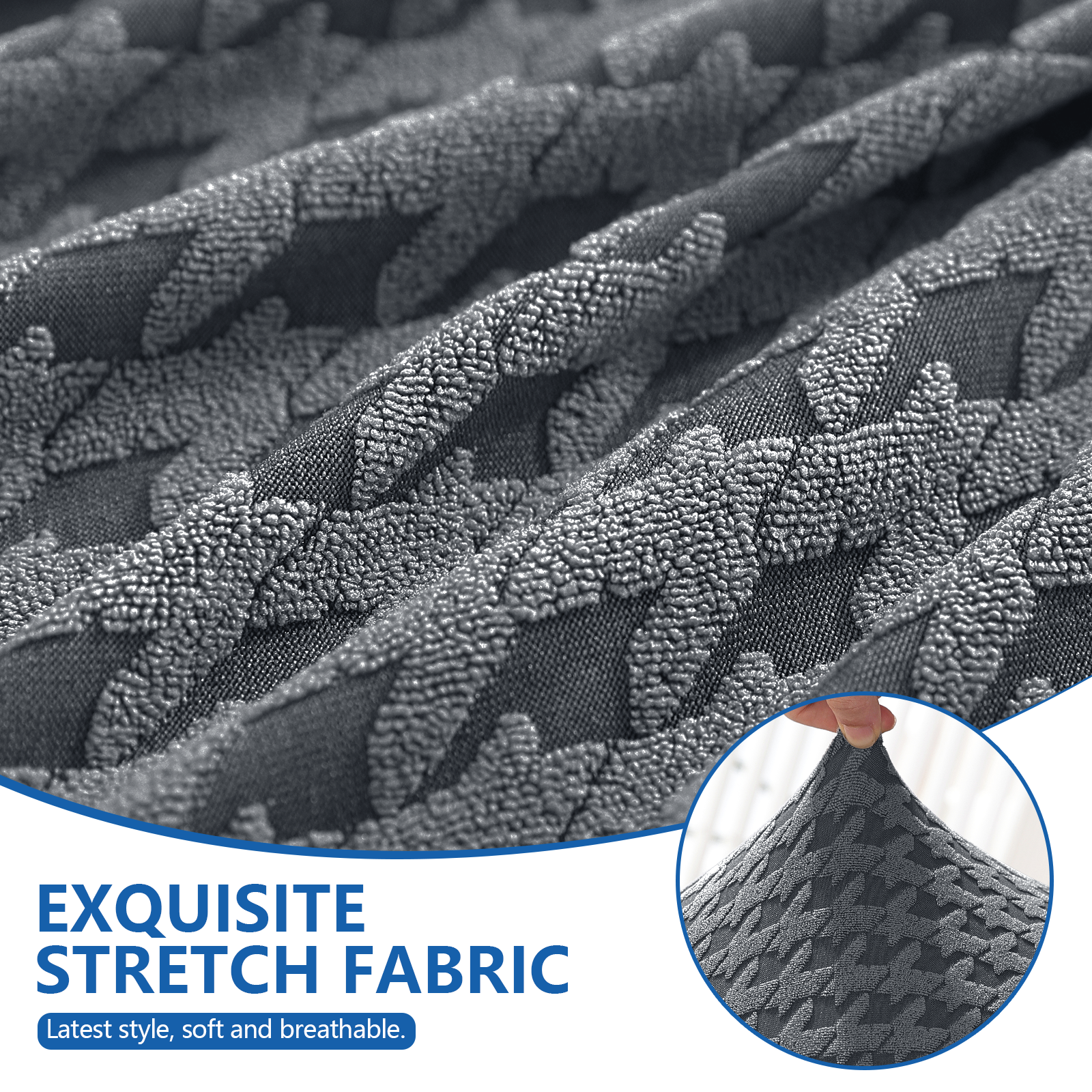 Ystyle 3-Seat Elastic Universal Sofa Seat Cushion Covers, Non-Slip Washable & Super Soft Slipcovers