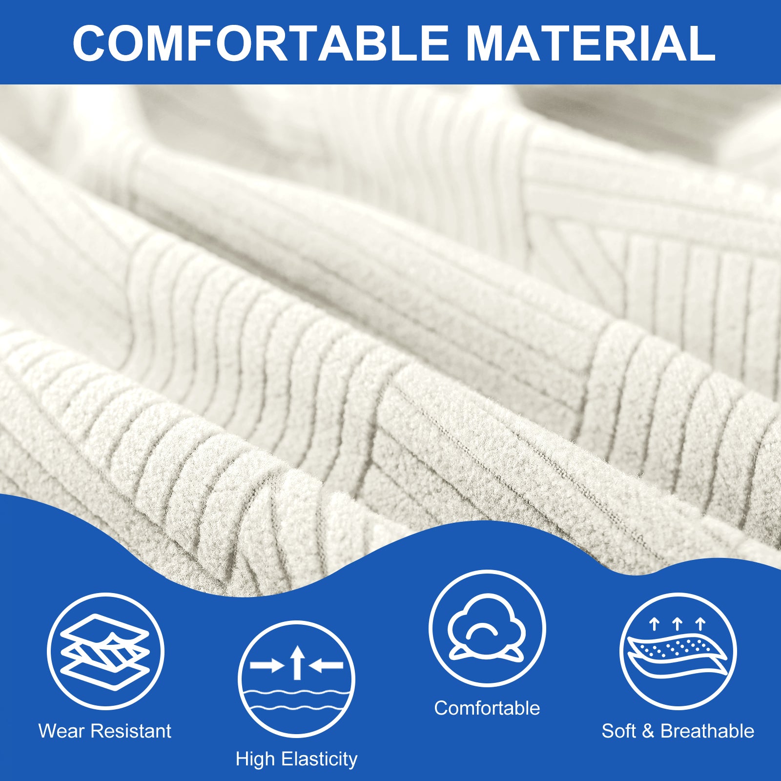 Ystyle 150cm Bed Headboard Cover, Elasticized Double/Single Bed Headboard Cover, Washable Double Bed Headboard Slipcover, Universal Dust-Proof Headboard Cover