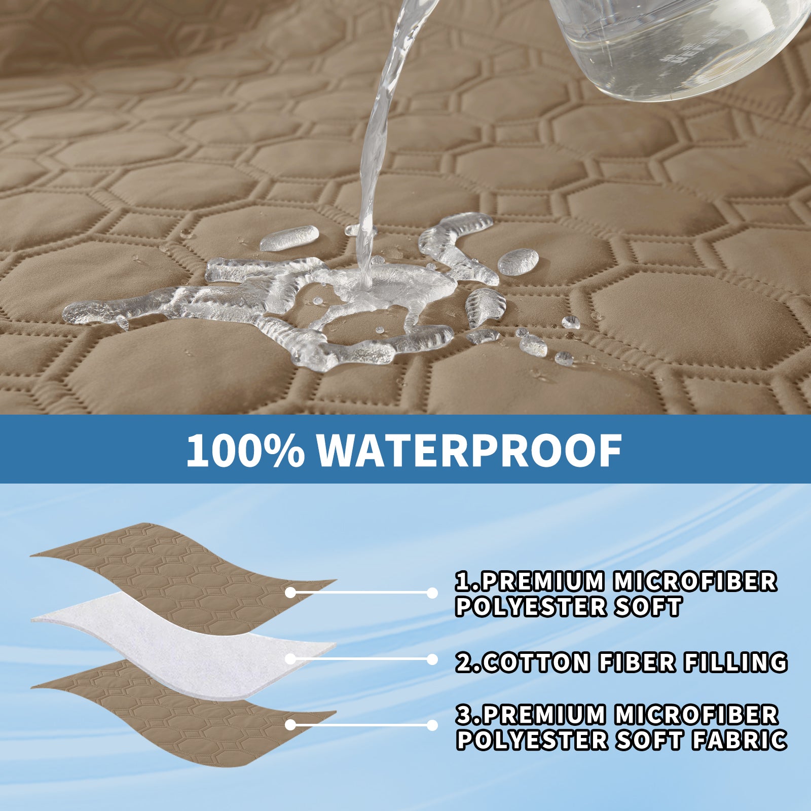 Copertura Impermeabile Reversibile per Divano Angolare a 2 Posti Penisola | YSTYLE