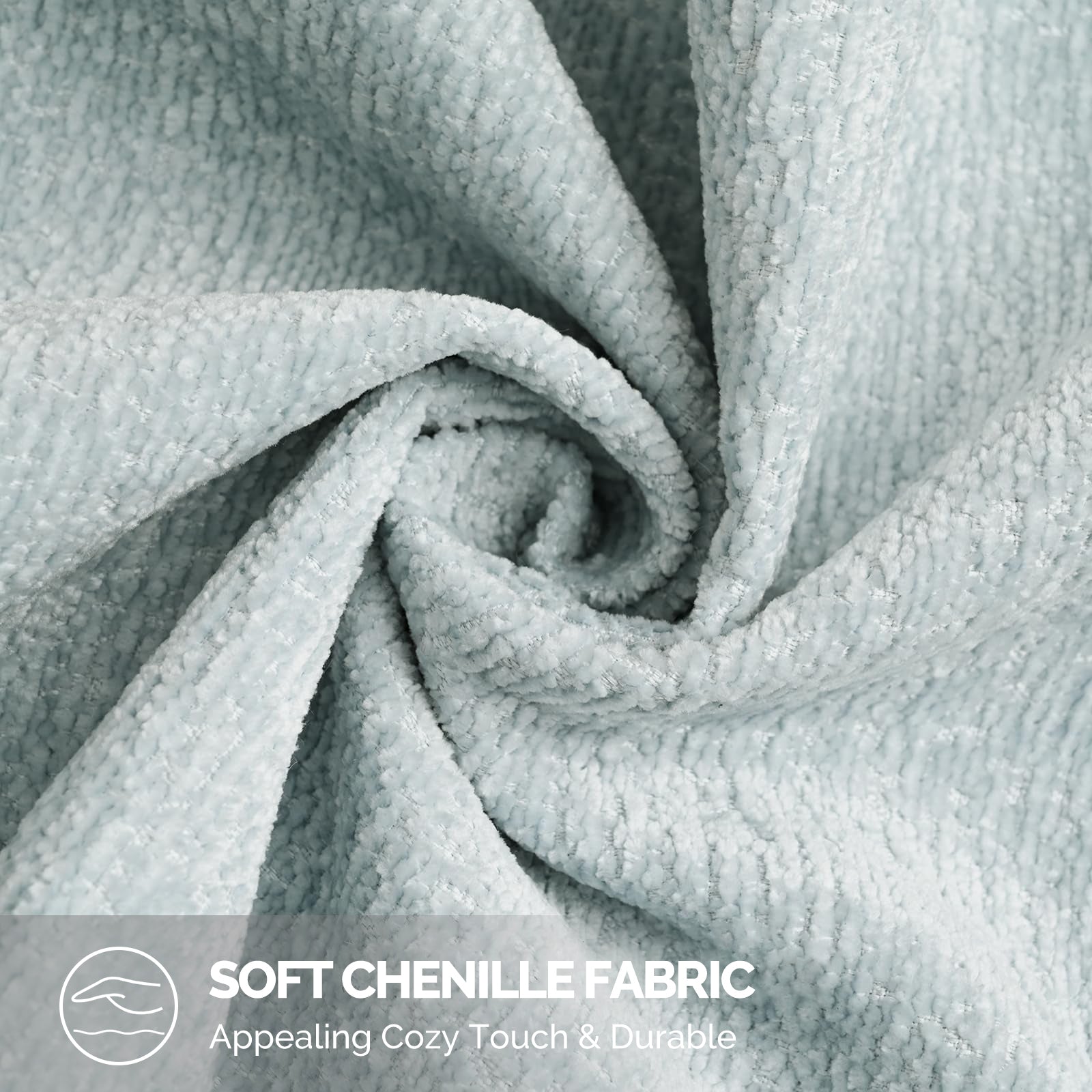 Ystyle Chenille Sofa Cushion Covers 60 x 60 cm, 2 Pieces, Soft Durable Heart-Shaped Cushion Cover, Decorative Elegant Pillow Case for Living Room