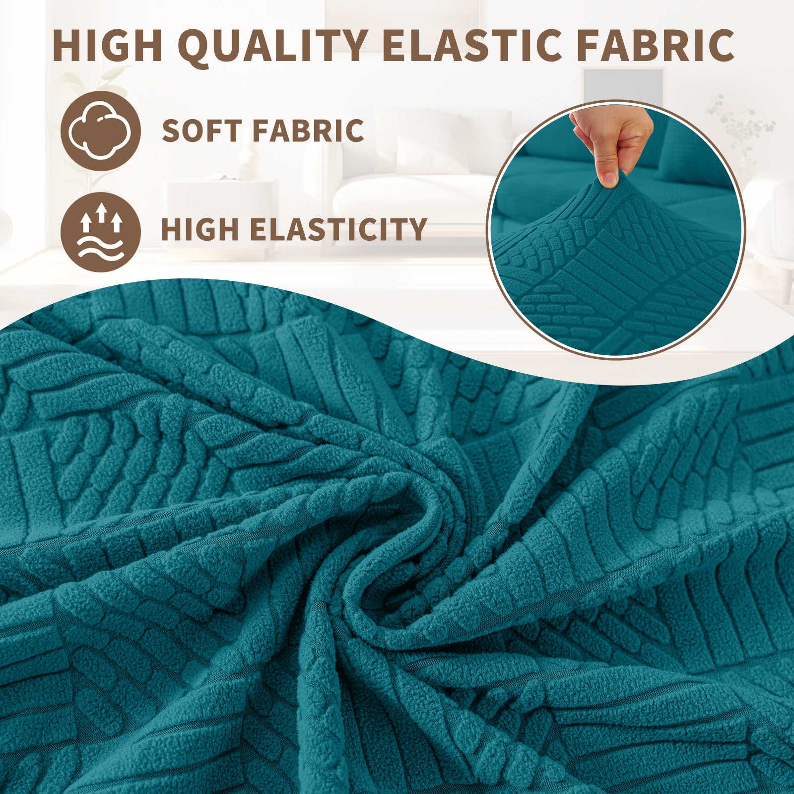 YSTYLE Copertura per sedile divano elasticizzata 1 posto motivo geometrico