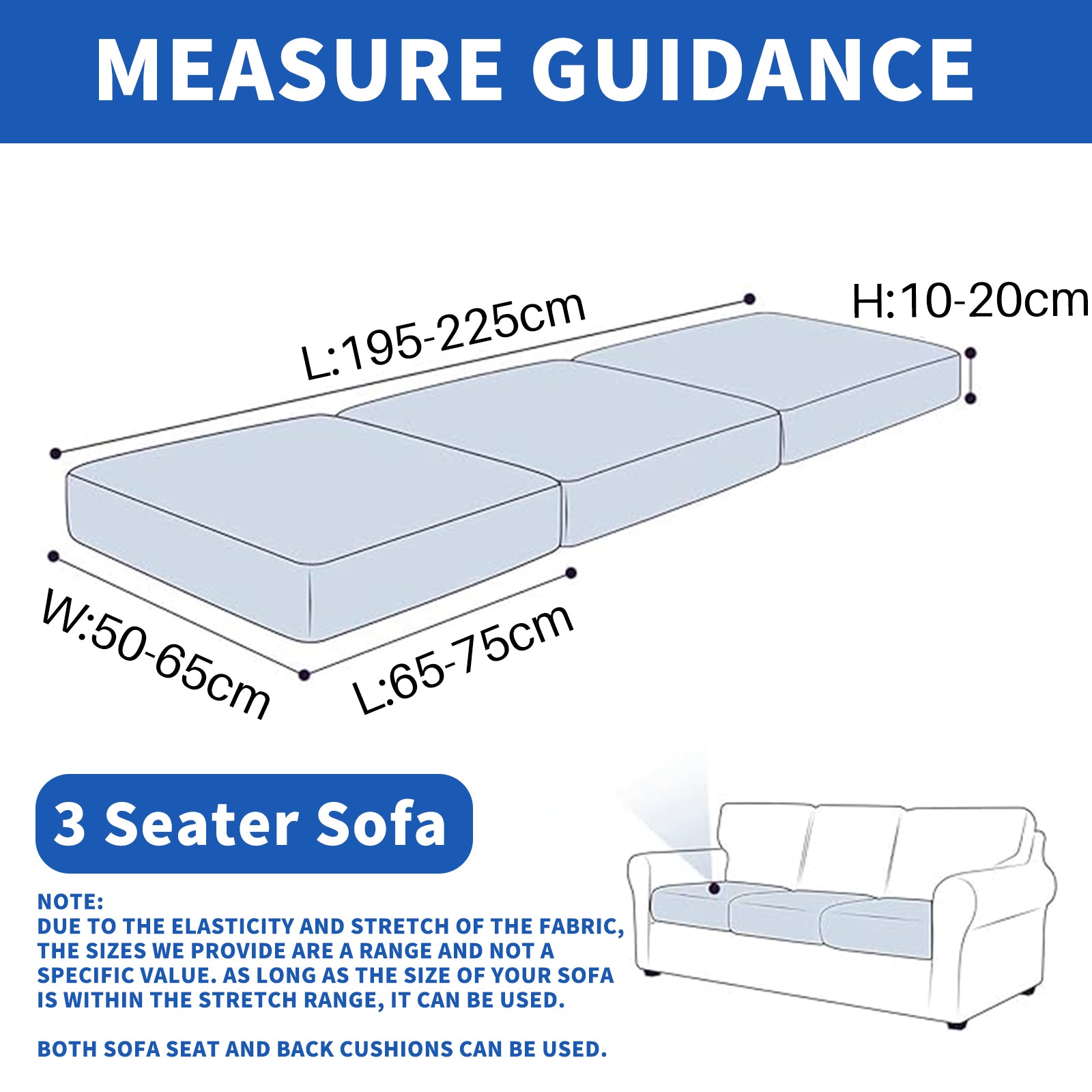 Ystyle 3-Piece Stretch Sofa Seat Cover 1 Seater New Pattern-YSTYLE