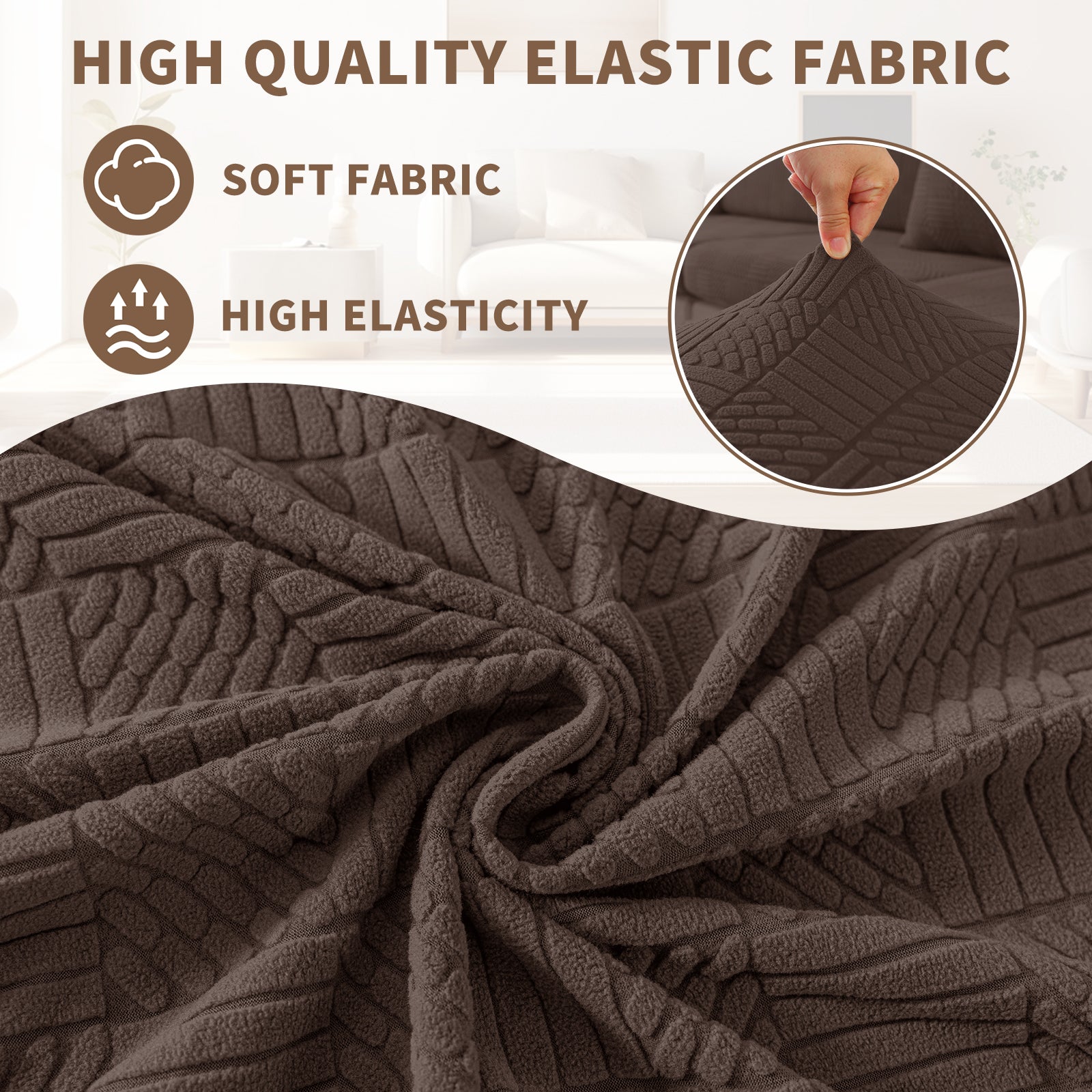 YSTYLE Copertura per sedile divano elasticizzata 1 posto motivo geometrico