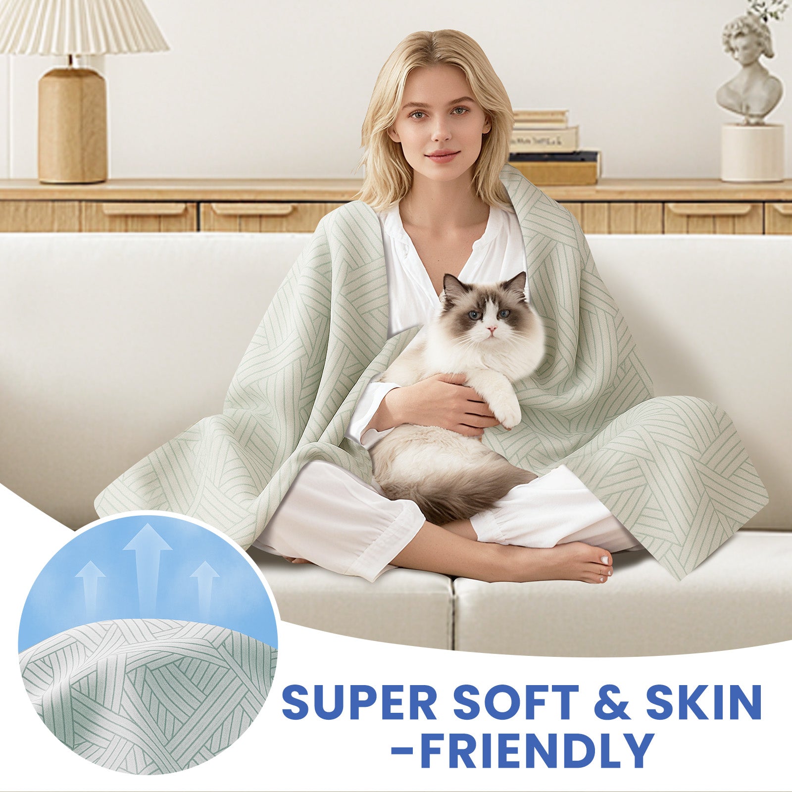 Ystyle Sofa Cover 180x380 CM, Non-Slip Full Sofa Protector, Cat Scratch-Resistant Sofa Cover, Washable Stain-Proof Sofa Slipcover, Ideal as Decorative Throw or Picnic Blanket