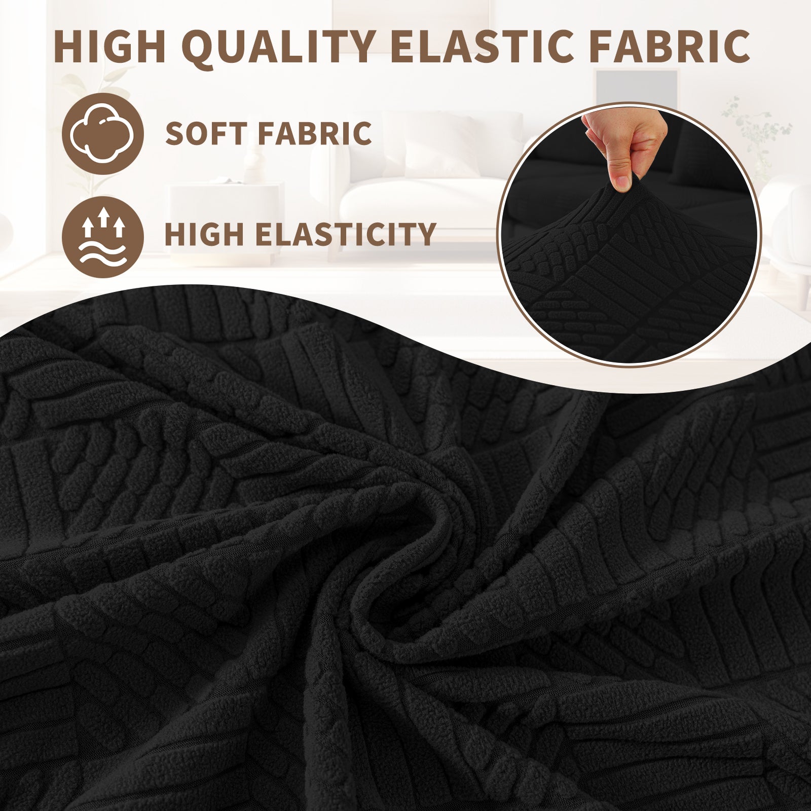 YSTYLE Copertura per sedile divano elasticizzata grande 1 posto motivo geometrico