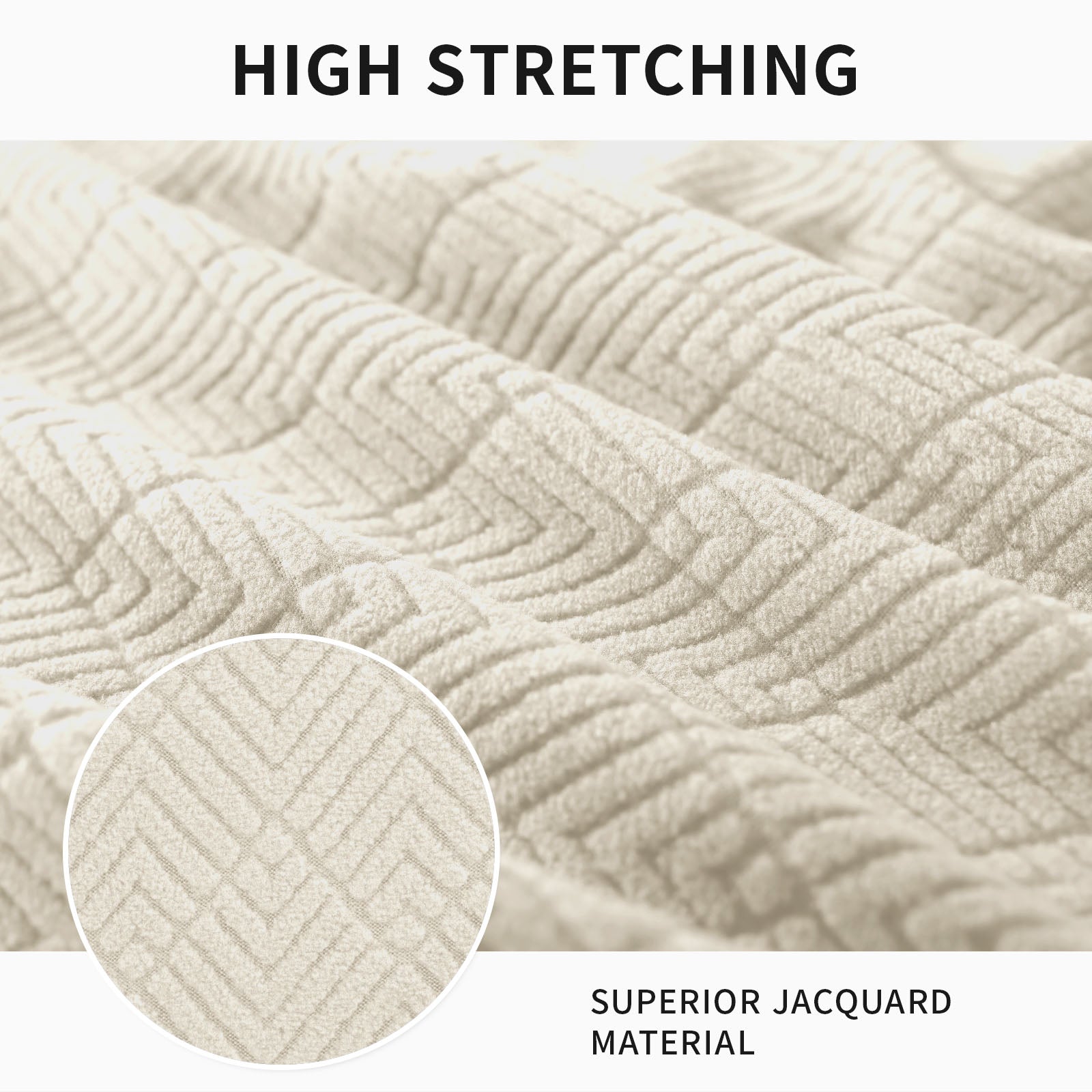 YSTYLE 4 pezzi coprisedie elastici con motivo jacquard a diamante