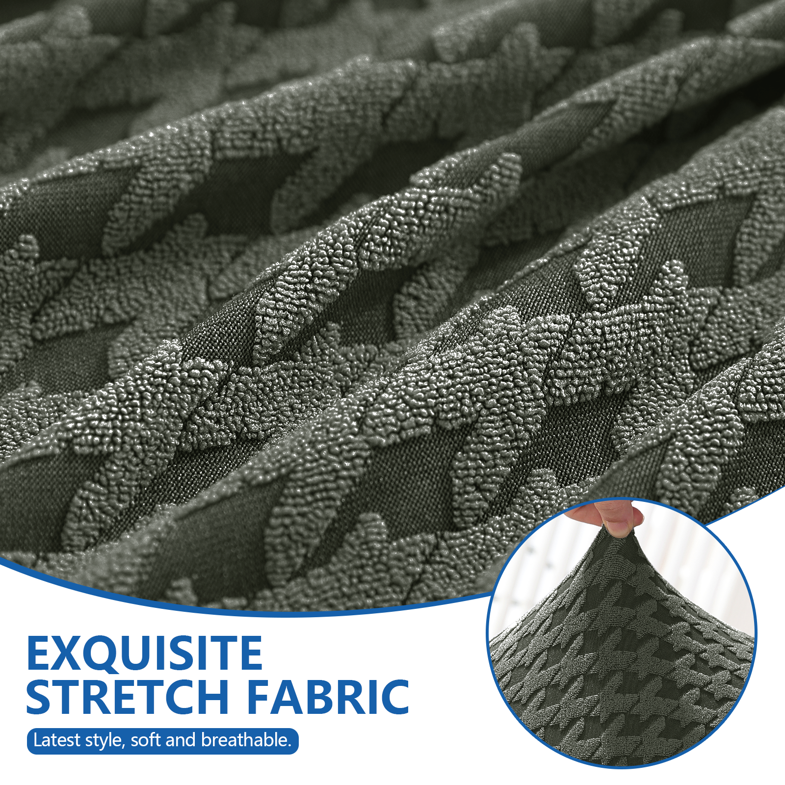 Ystyle 3-Seat Elastic Universal Sofa Seat Cushion Covers, Non-Slip Washable & Super Soft Slipcovers