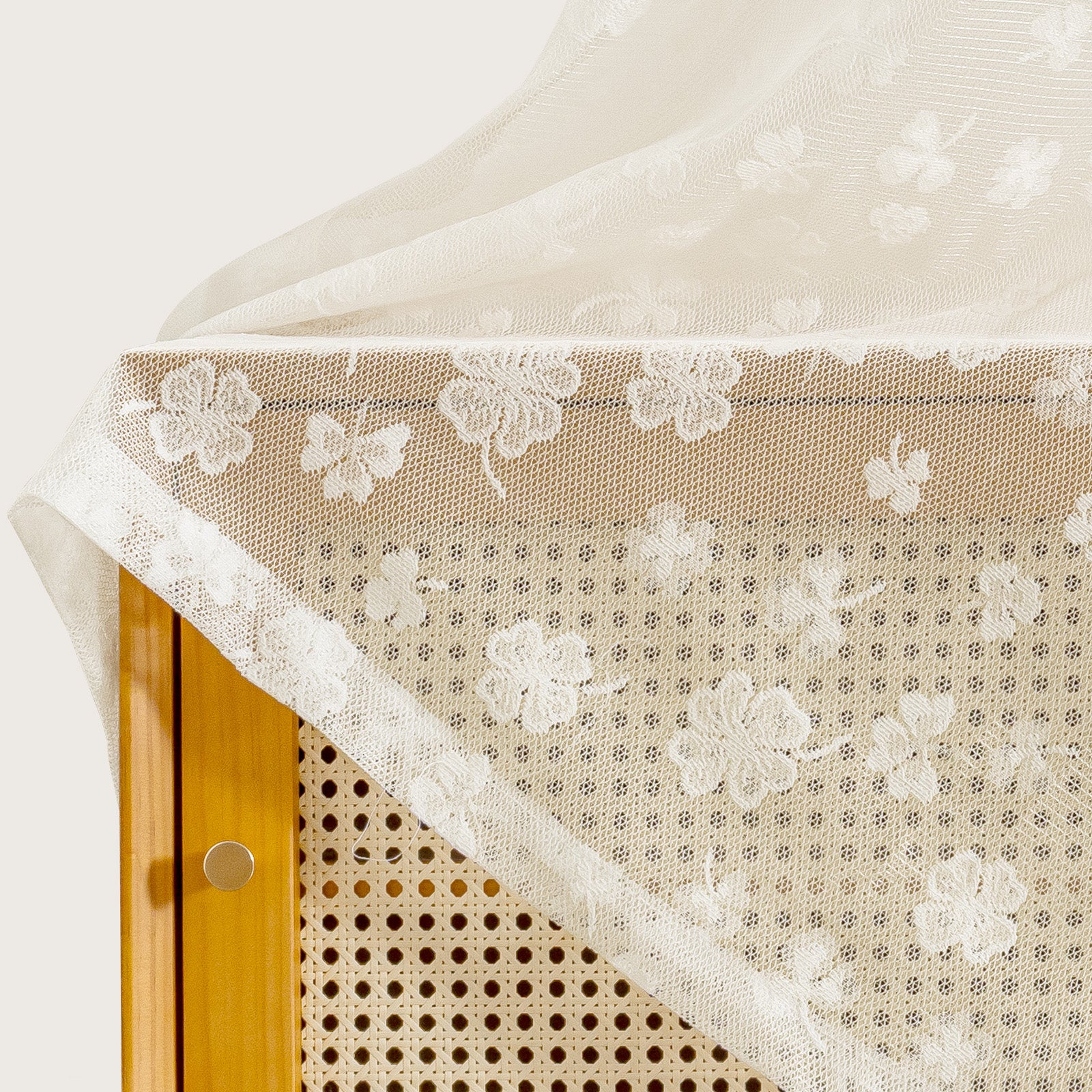 YSTYLE 2 Pieces Lace Voile Curtains with Eyelets-YSTYLE