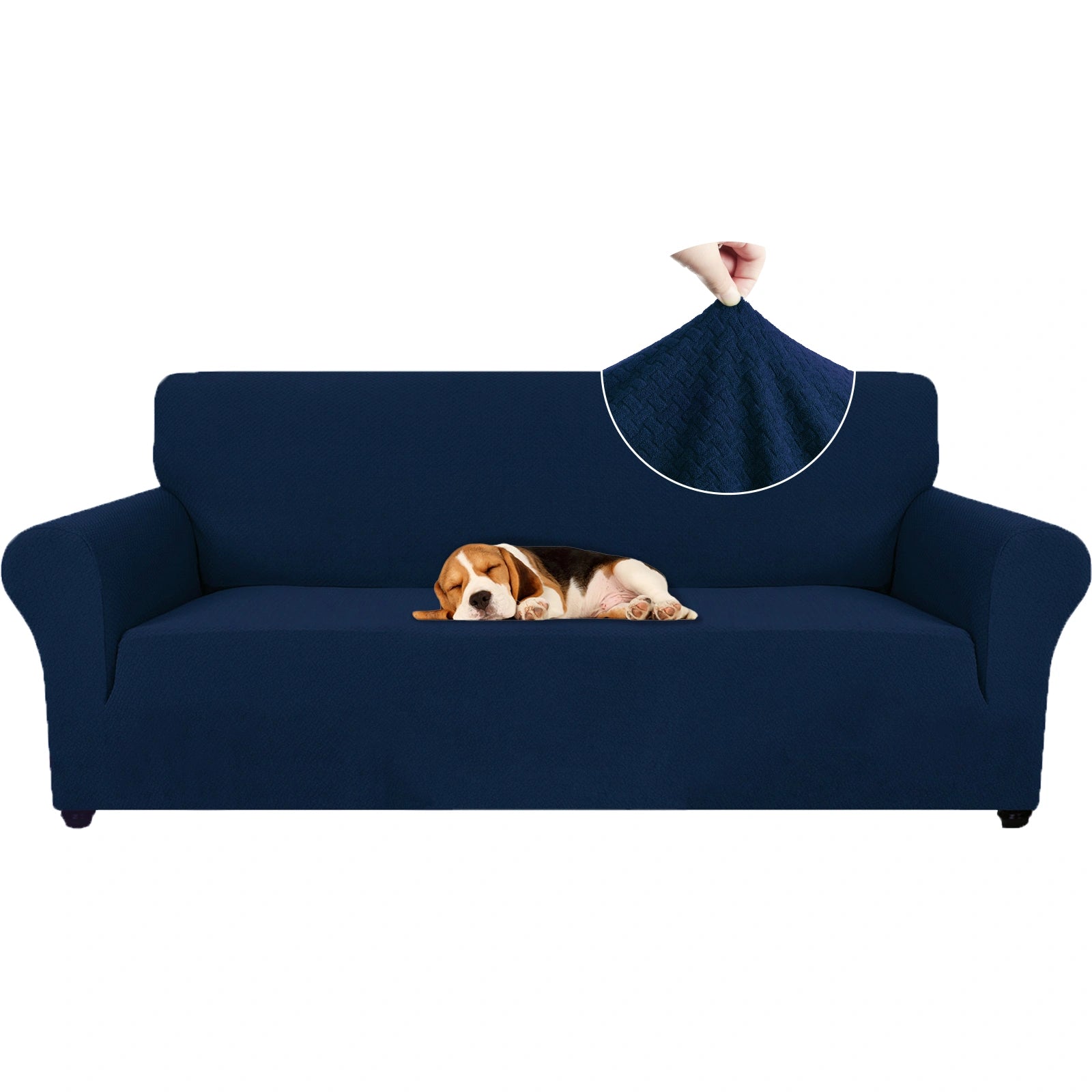 YSTYLE Cubierta de Sofá para 3 Personas – Jacquard Elástico, Antideslizante, A prueba de Gatos, Lavable, Cubierta Completa-Enlace 