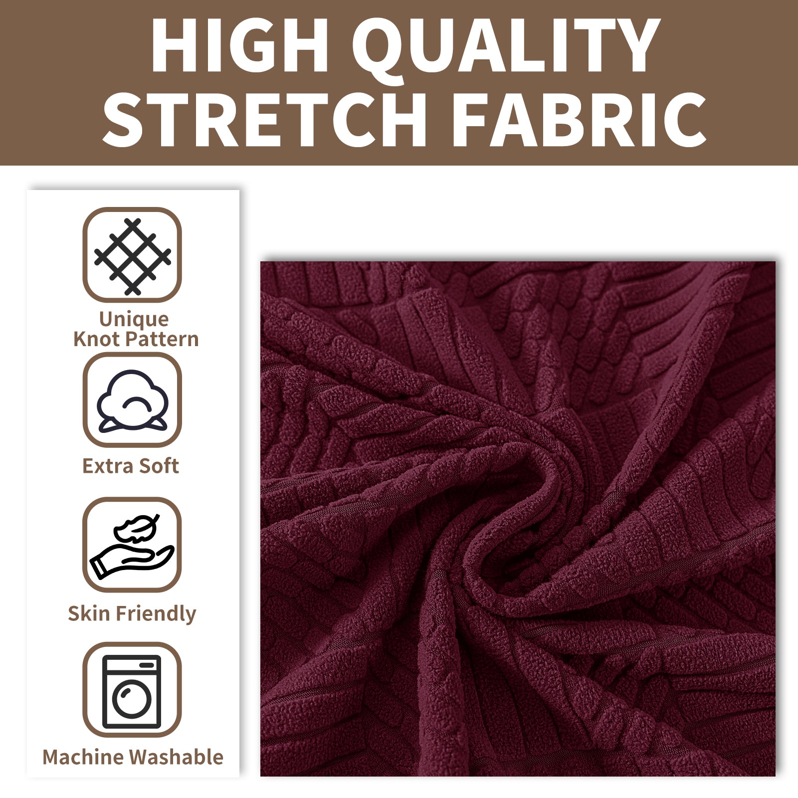 Copertura per divano a 3 posti YSTYLE Stretch 180-234 cm con motivo geometrico