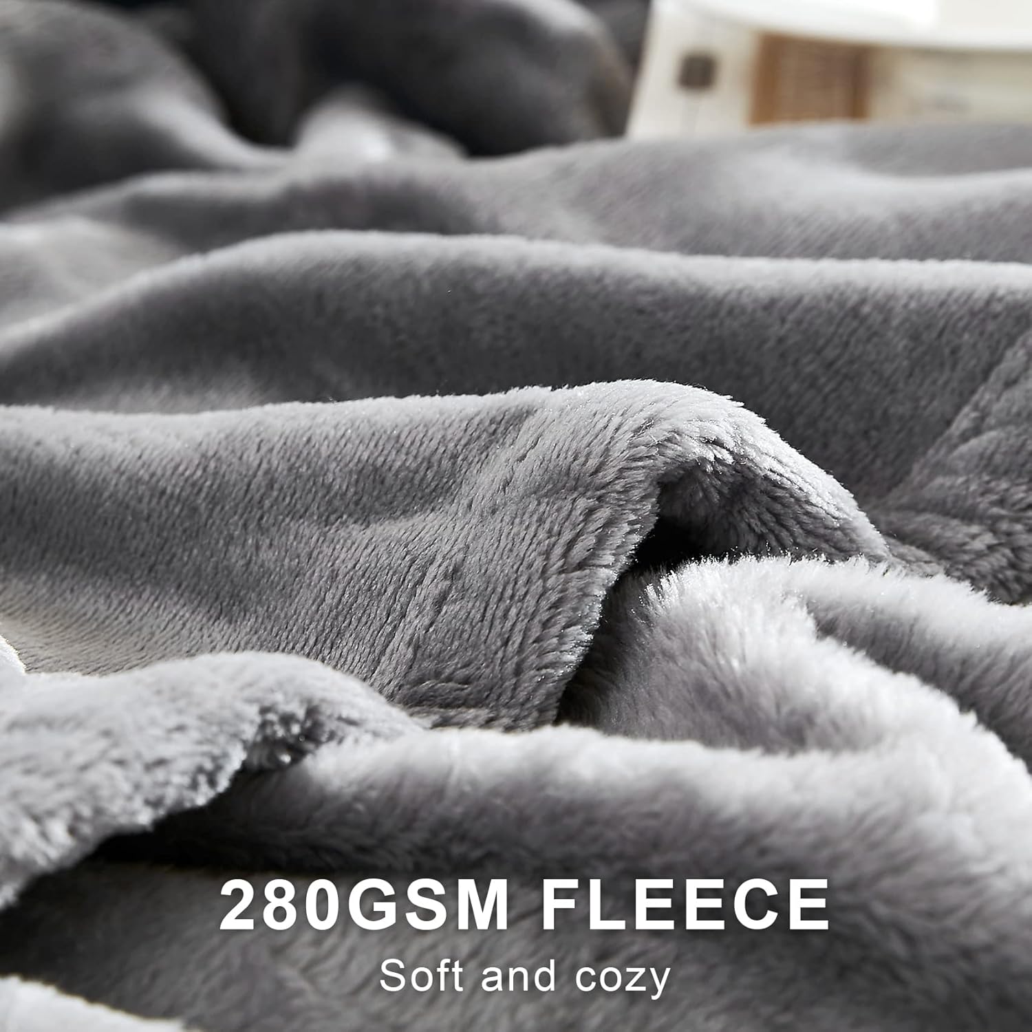 YSTYLE Soft Flannel Fleece Twin Blanket Plush Throw 160 x 200 CM