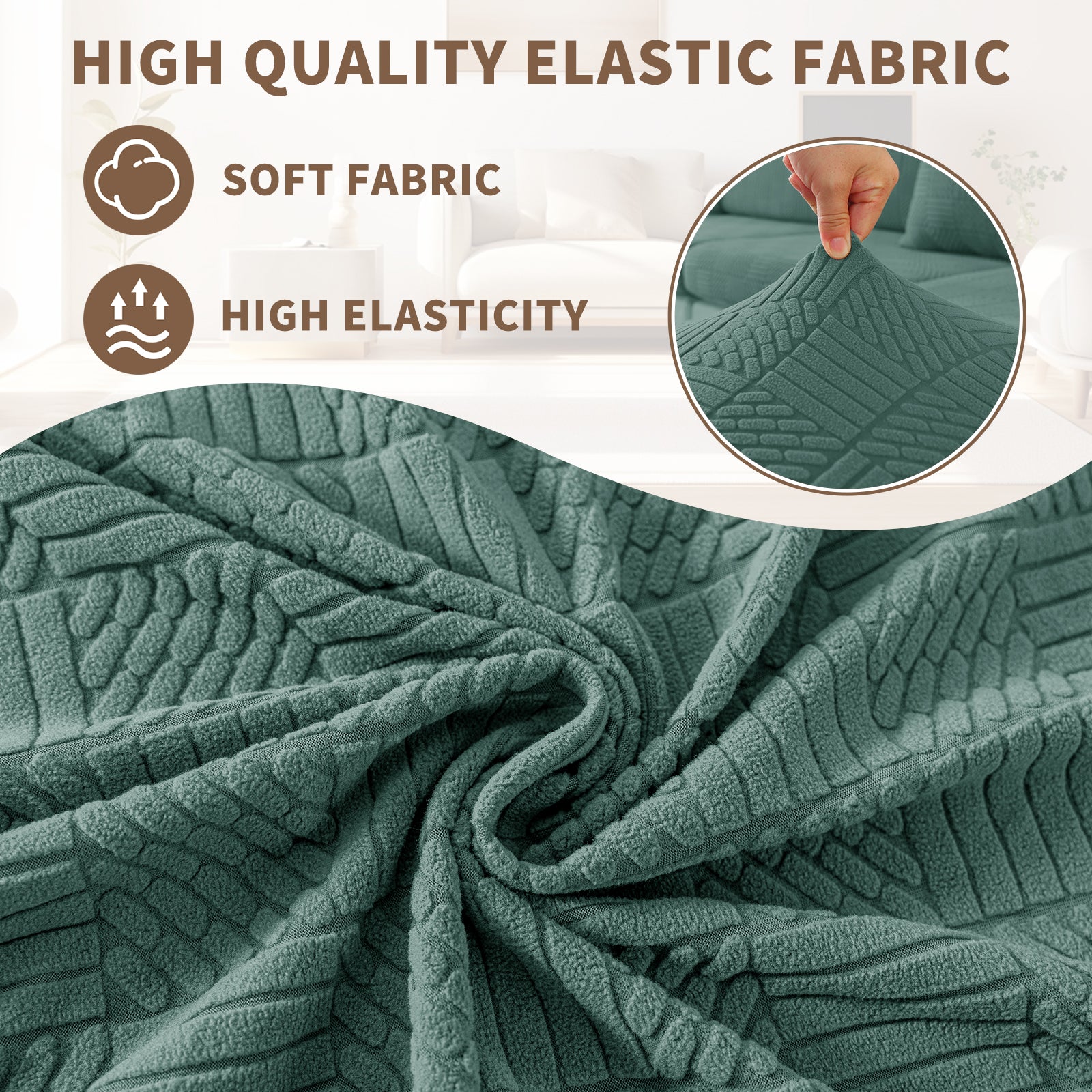 YSTYLE Copertura per sedile divano elasticizzata grande 1 posto motivo geometrico