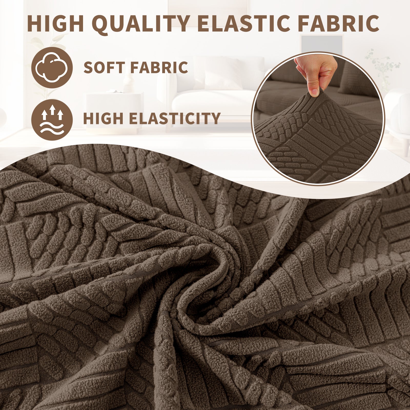 YSTYLE Copertura per sedile divano elasticizzata grande 1 posto motivo geometrico