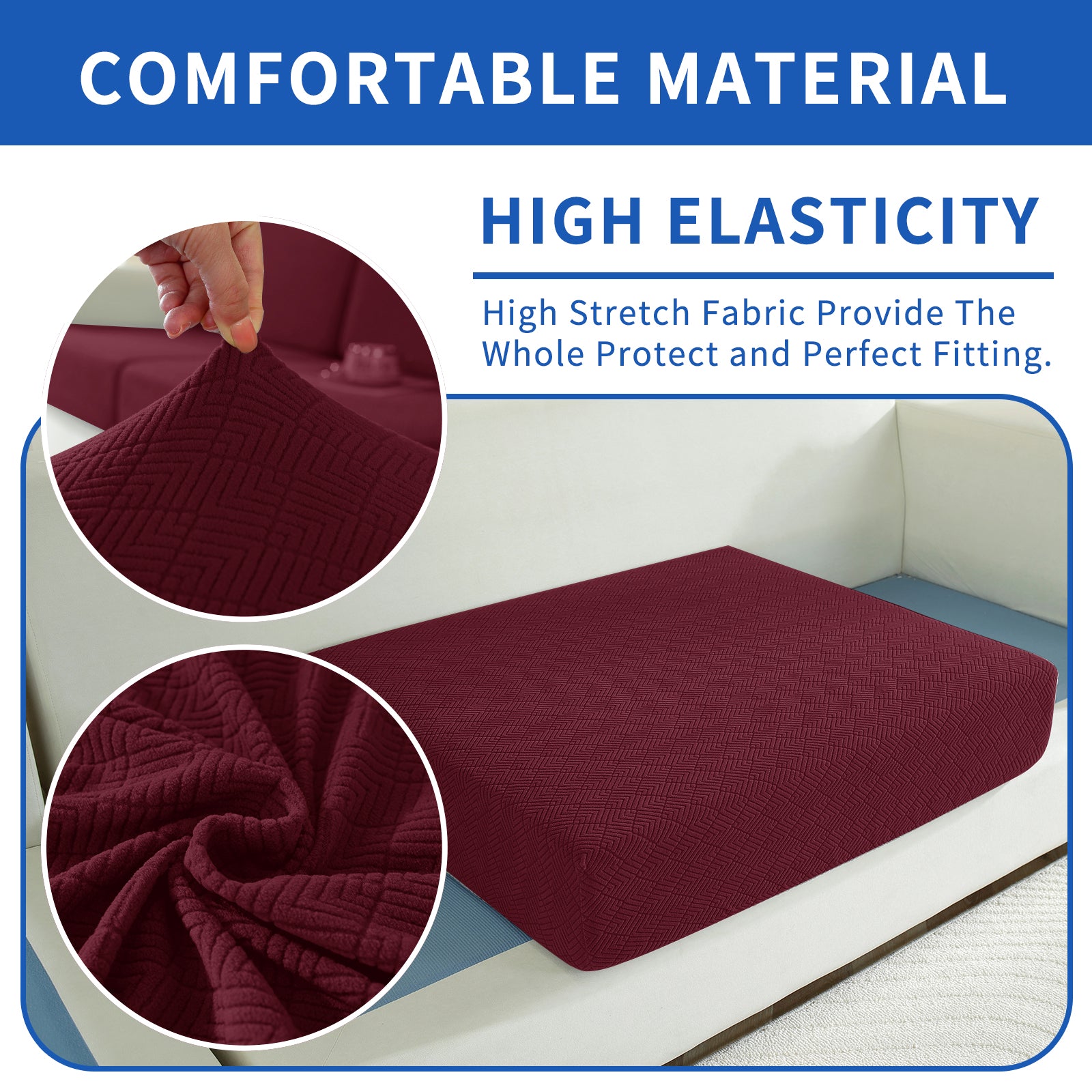 YSTYLE 3 pezzi Copertura elastica per sedile del divano 1 posto Antiscivolo