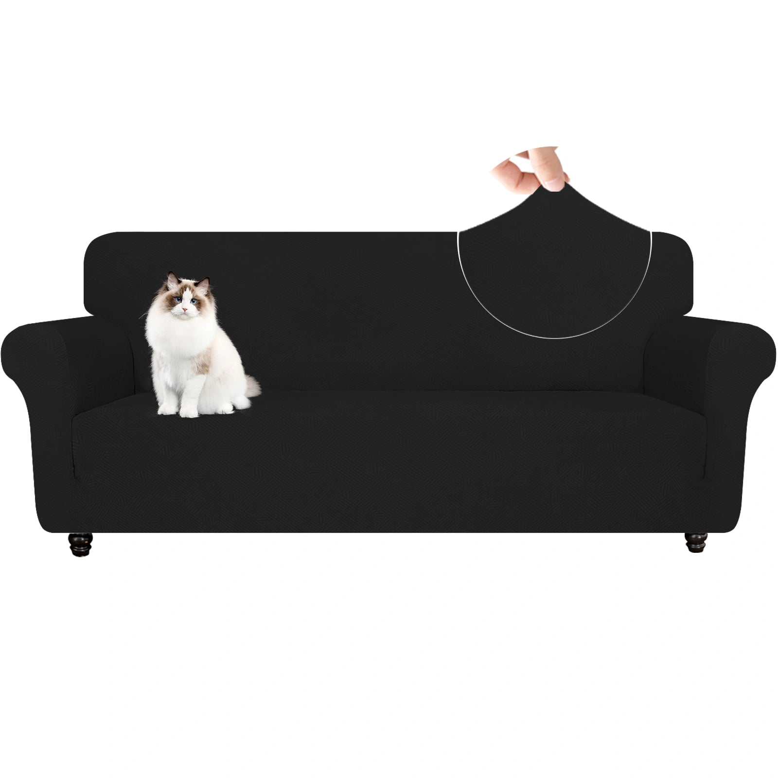 ESTILO 3 Asiento Sofá Capa - Elástica, Antideslizante, Amigable con Mascotas, Lavable, Invernal - Patrón Entrelazado