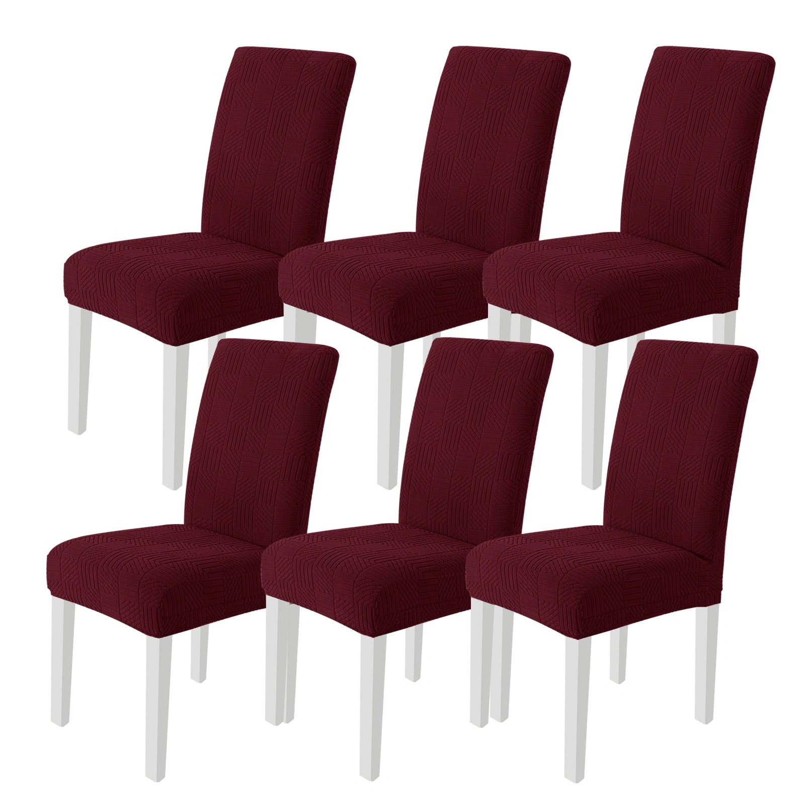 YSTYLE Couvertures de chaises universelles 6 pièces, ajustement extensible, résistantes aux rayures, tissu doux - cinq lignes. 