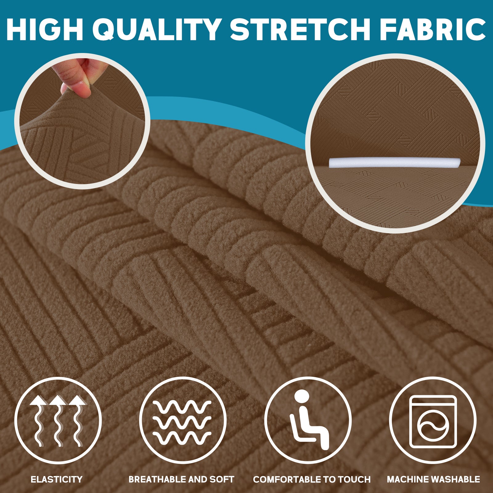 YSTYLE Hoch Stretch 1-Sitzer Sessel Bezug Anti-Rutsch Waschbar