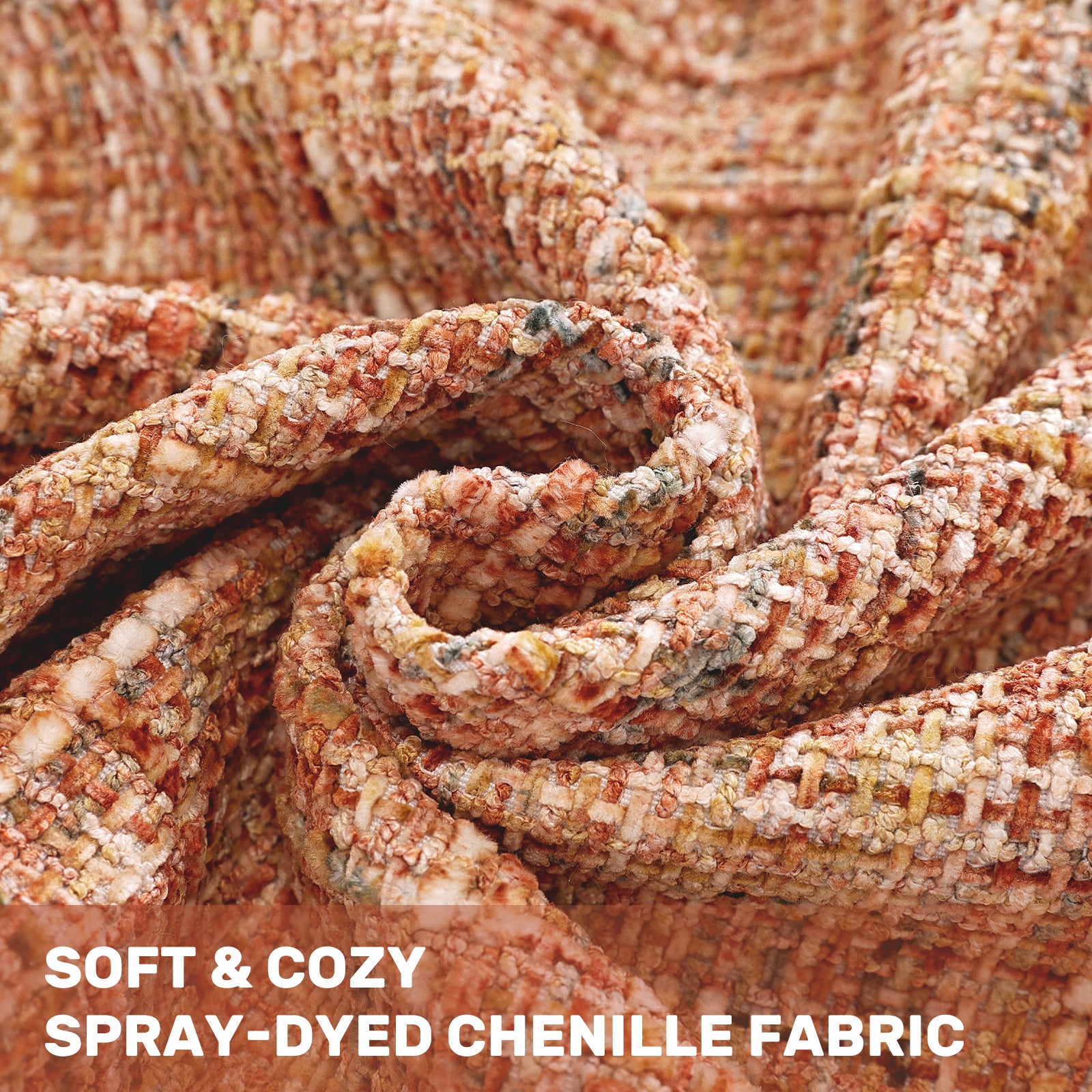 Ystyle Chenille Sofa Cushion Covers 60 x 60 cm, 2 Pieces, Soft Durable Cushion Cover, Sofa Cushion Cover with Corazón Shape, Elegant Decorative Pillowcase Living Room